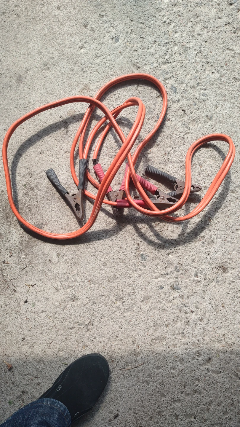 Orange Jumper Cables with Clamps