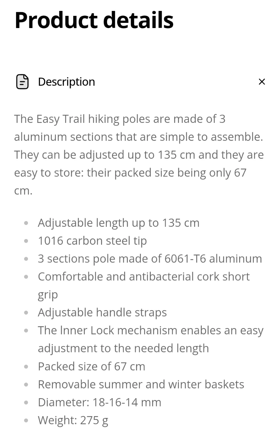 BNWT adjustable hiking poles - photo 4