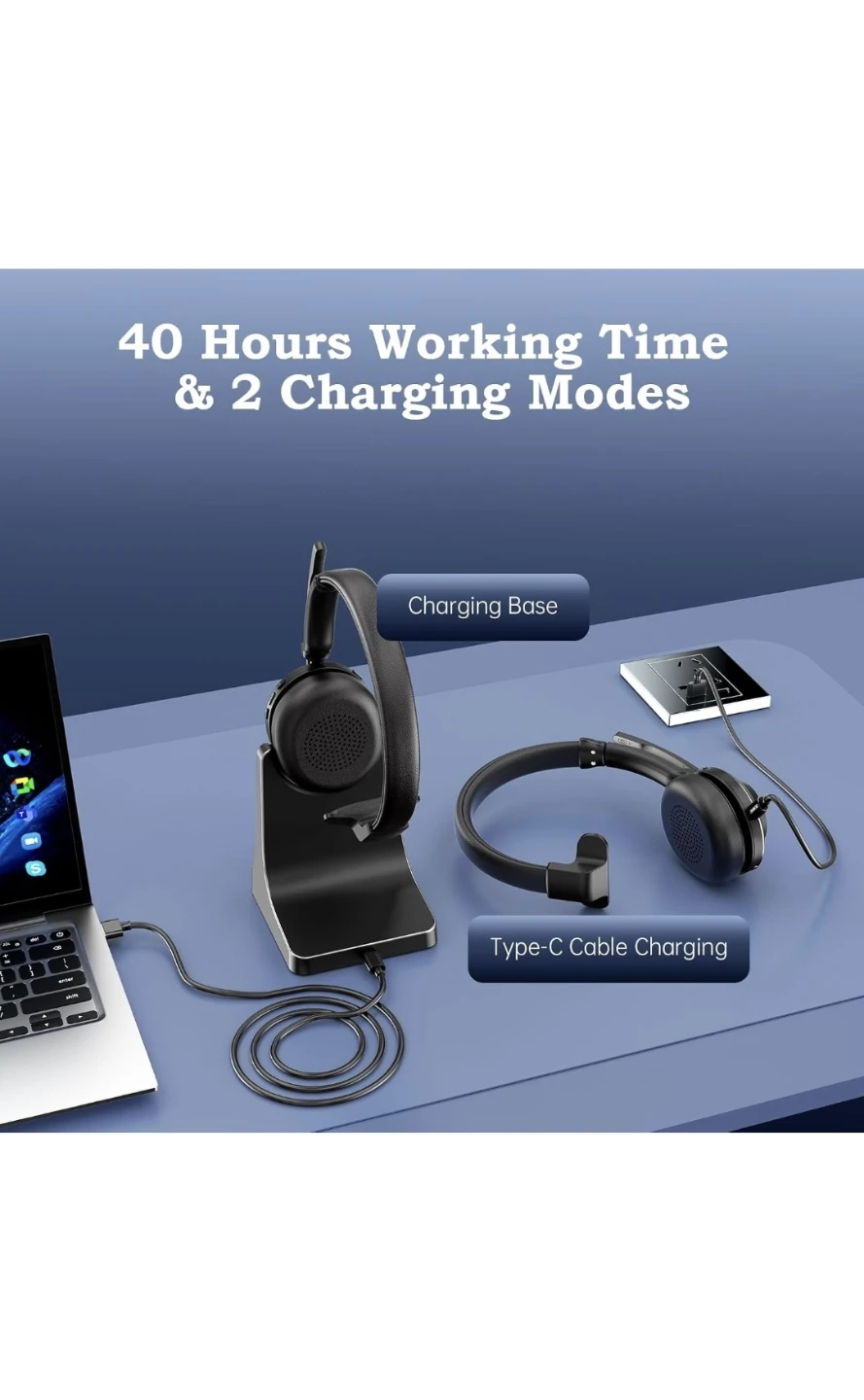 New Bluetooth Wireless Headset with Mic - photo 5
