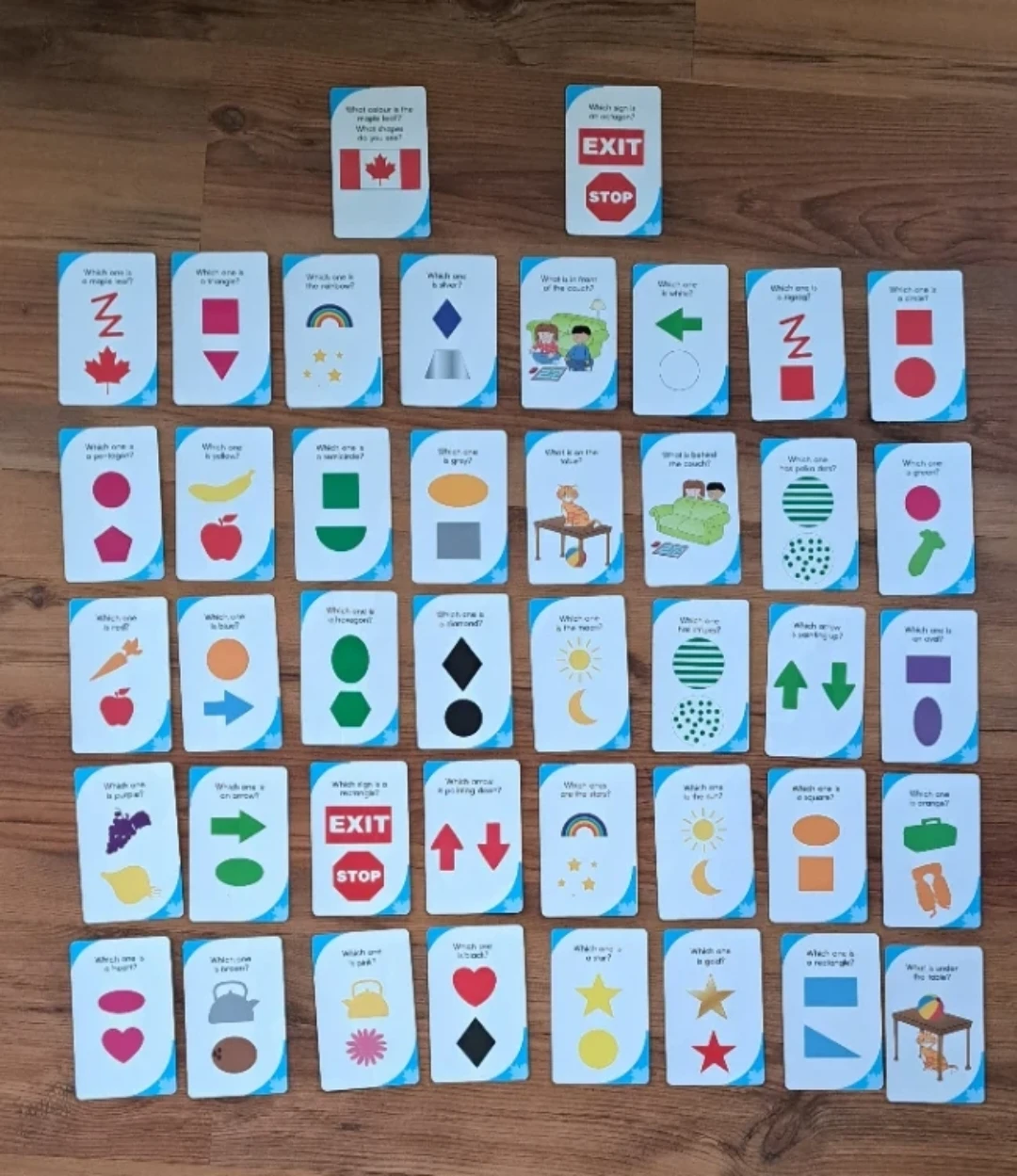 Learning Shapes and Colours Flashcards