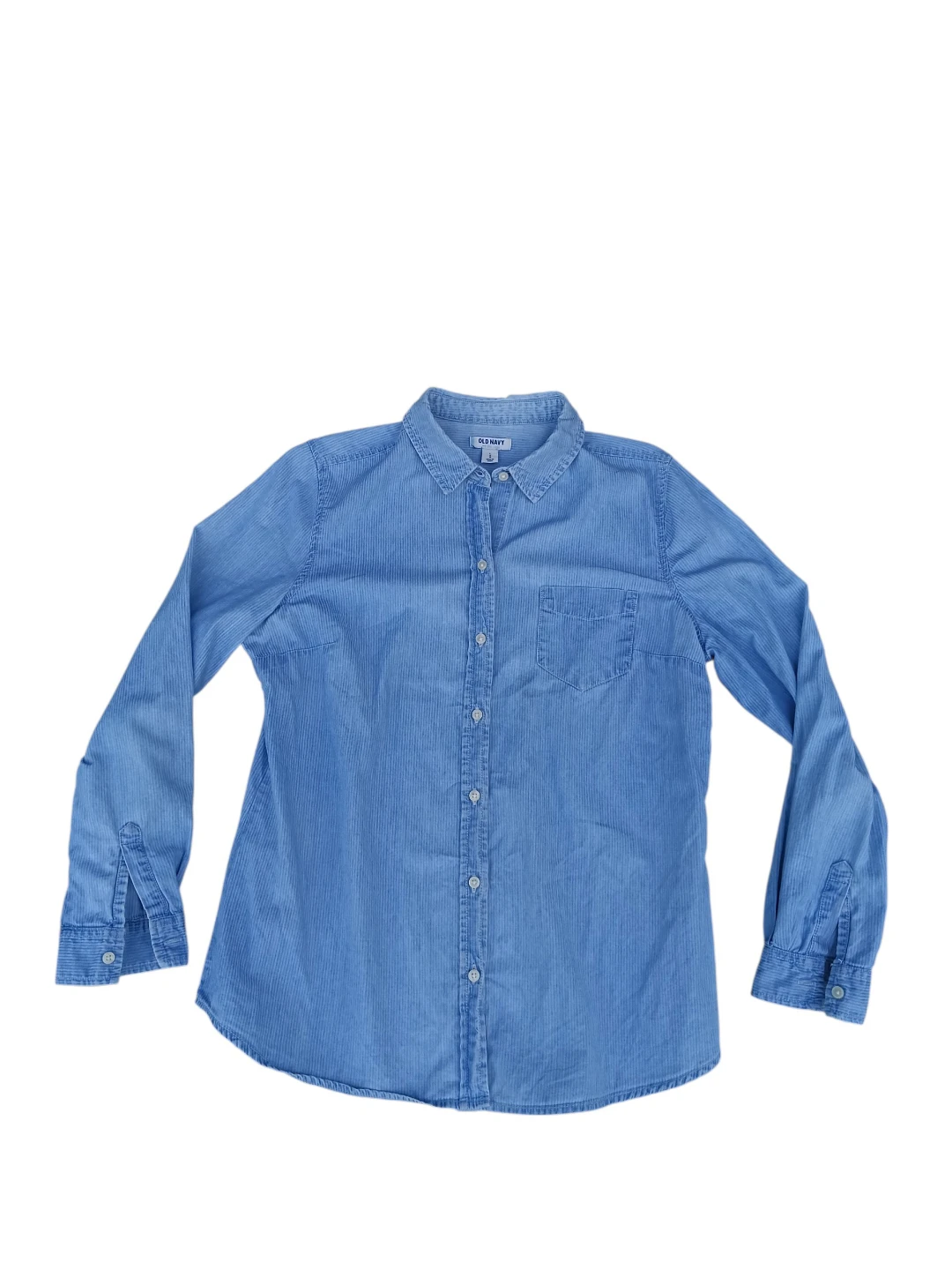 Old Navy Women's Classic Chambray Button-Down Shirt Size Large - photo 2