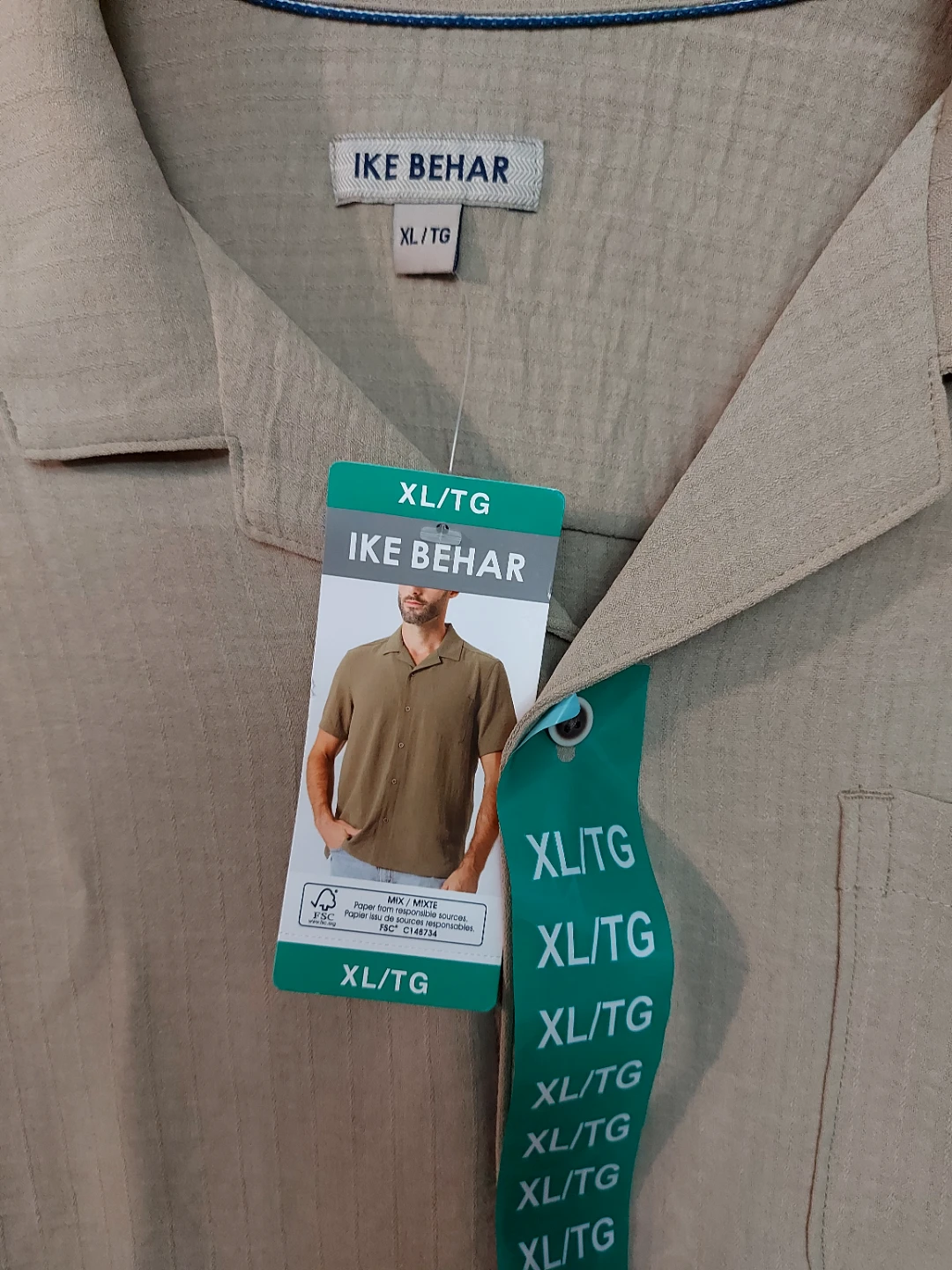 Ike Behar Men's XL/TG Short Sleeve Button-Up Shirt - photo 3