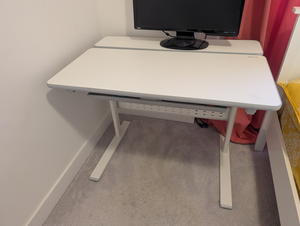 Adjustable Study Table – White