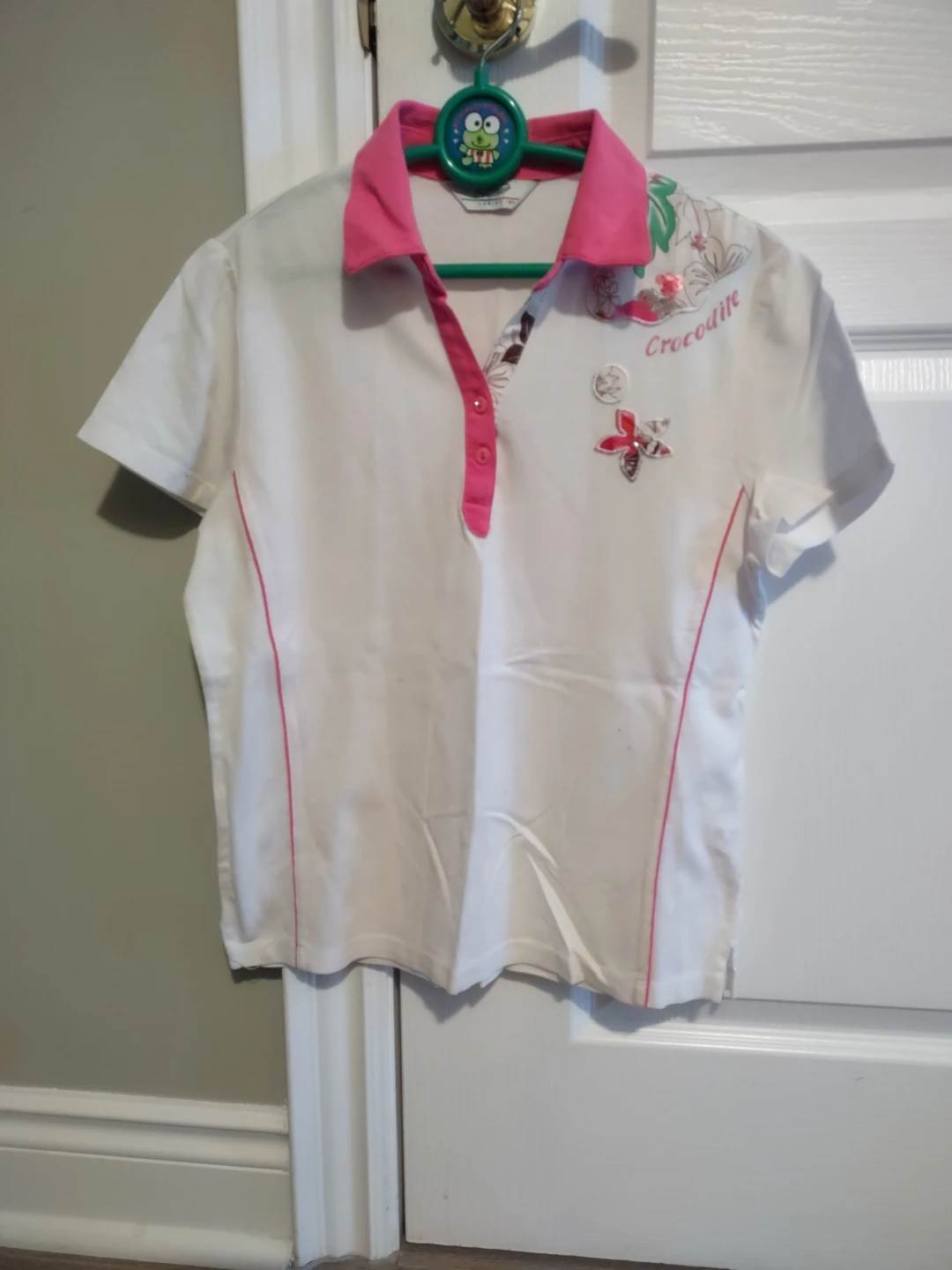 Crocodile Women's White Polo Shirt