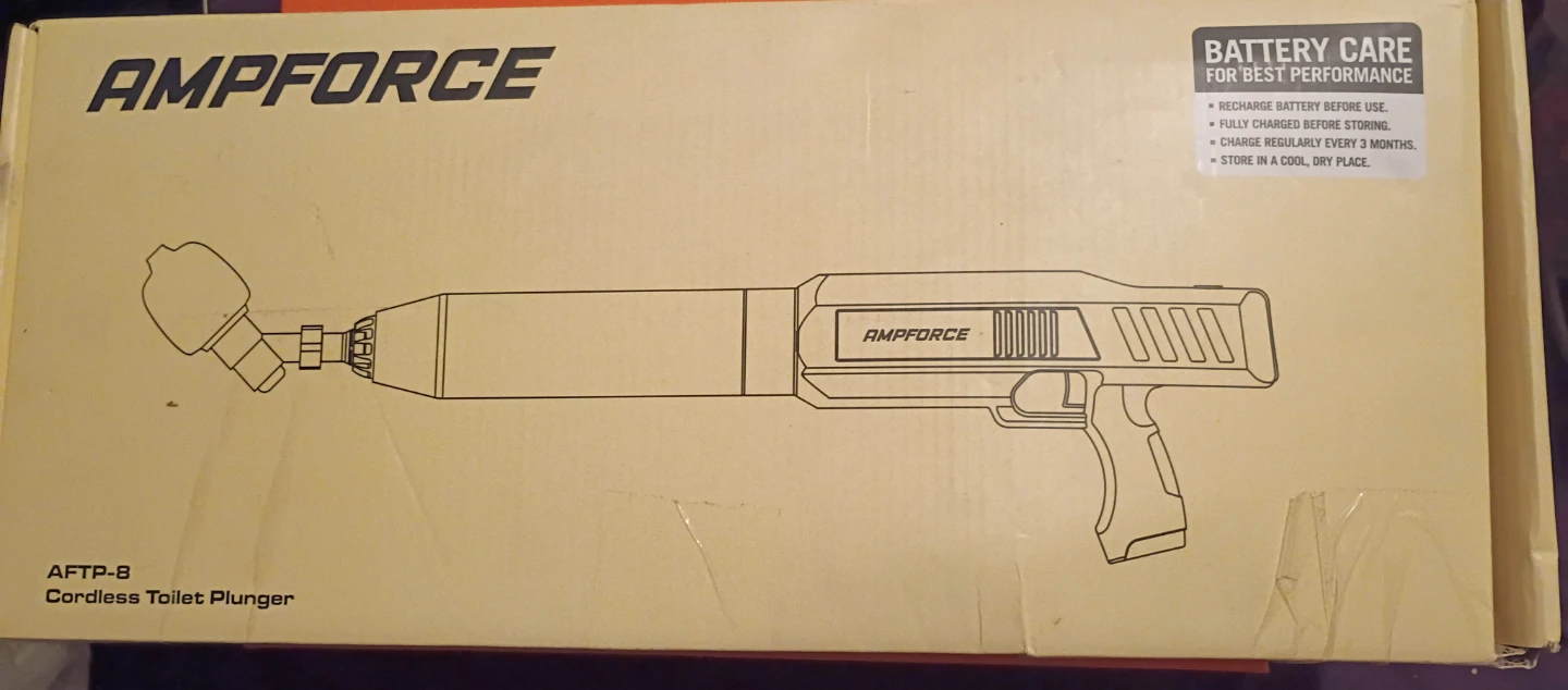 AMPFORCE AFTP-8 Cordless Toilet Plunger