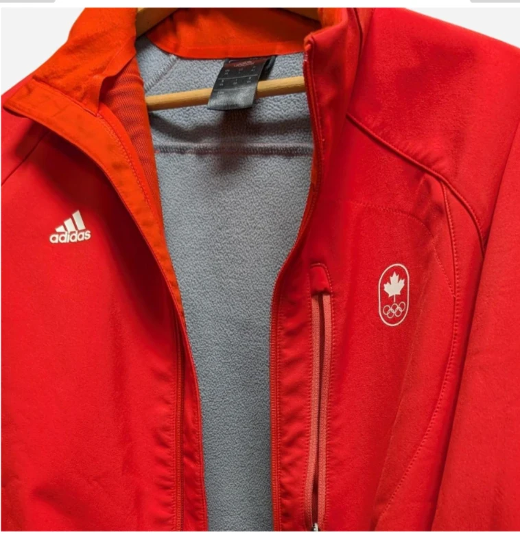 Rare Vintage Adidas Canada Olympic Team red jacket