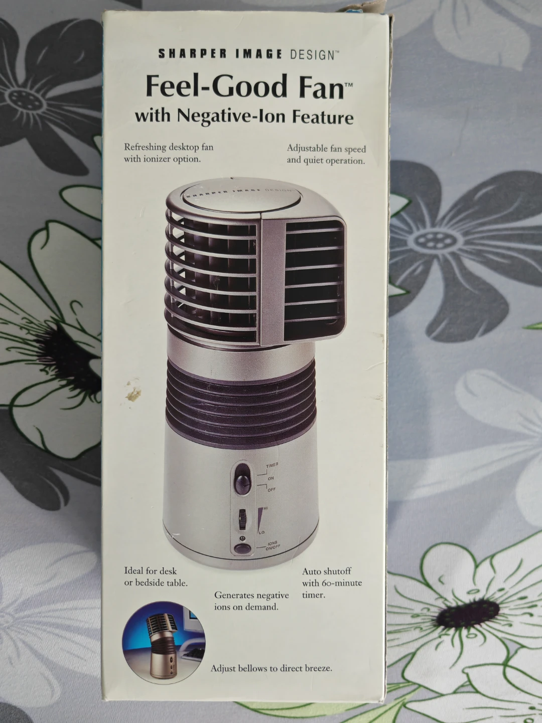 Sharper Image “Feel‑Good Fan” – Negative‑Ion Feature, Quiet Fan - photo 2
