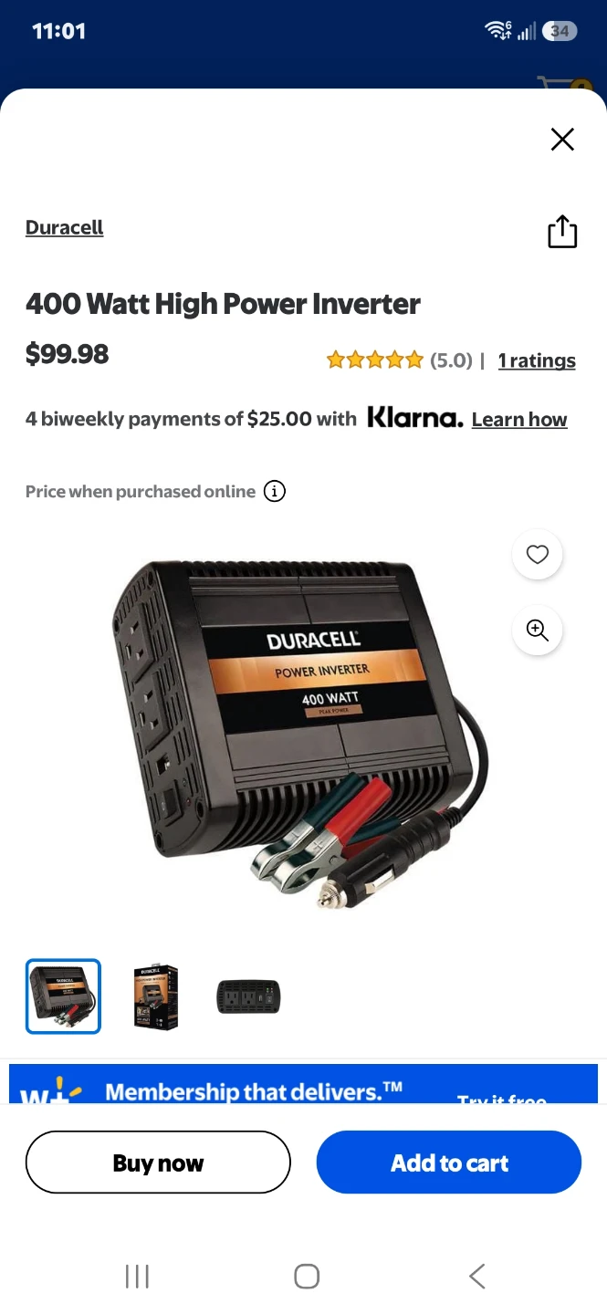 Duracell 400 Watt High Power Inverter