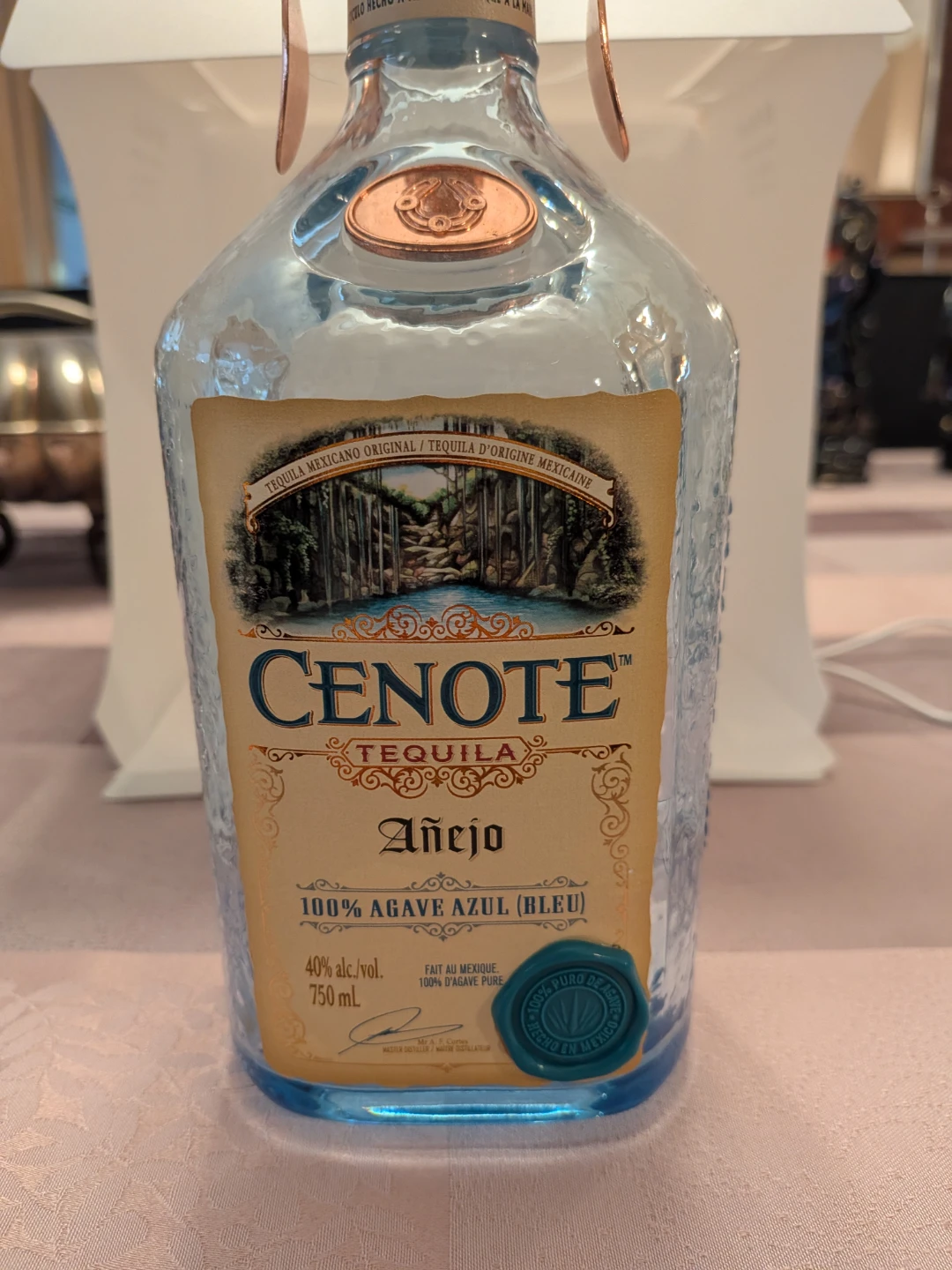 Empty Cenote Añejo Tequila Bottle - photo 3