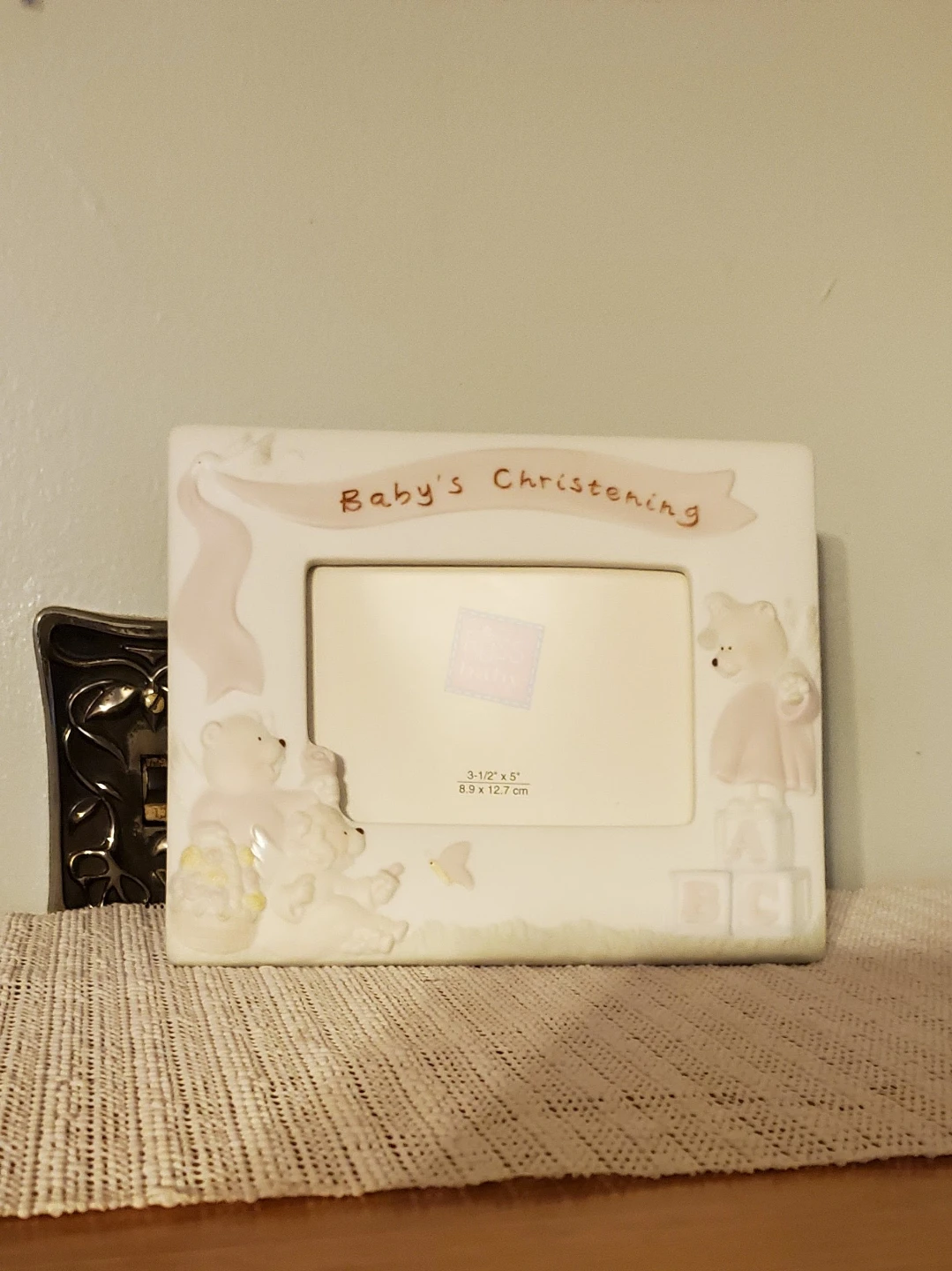Baby Girl christening picture frame
