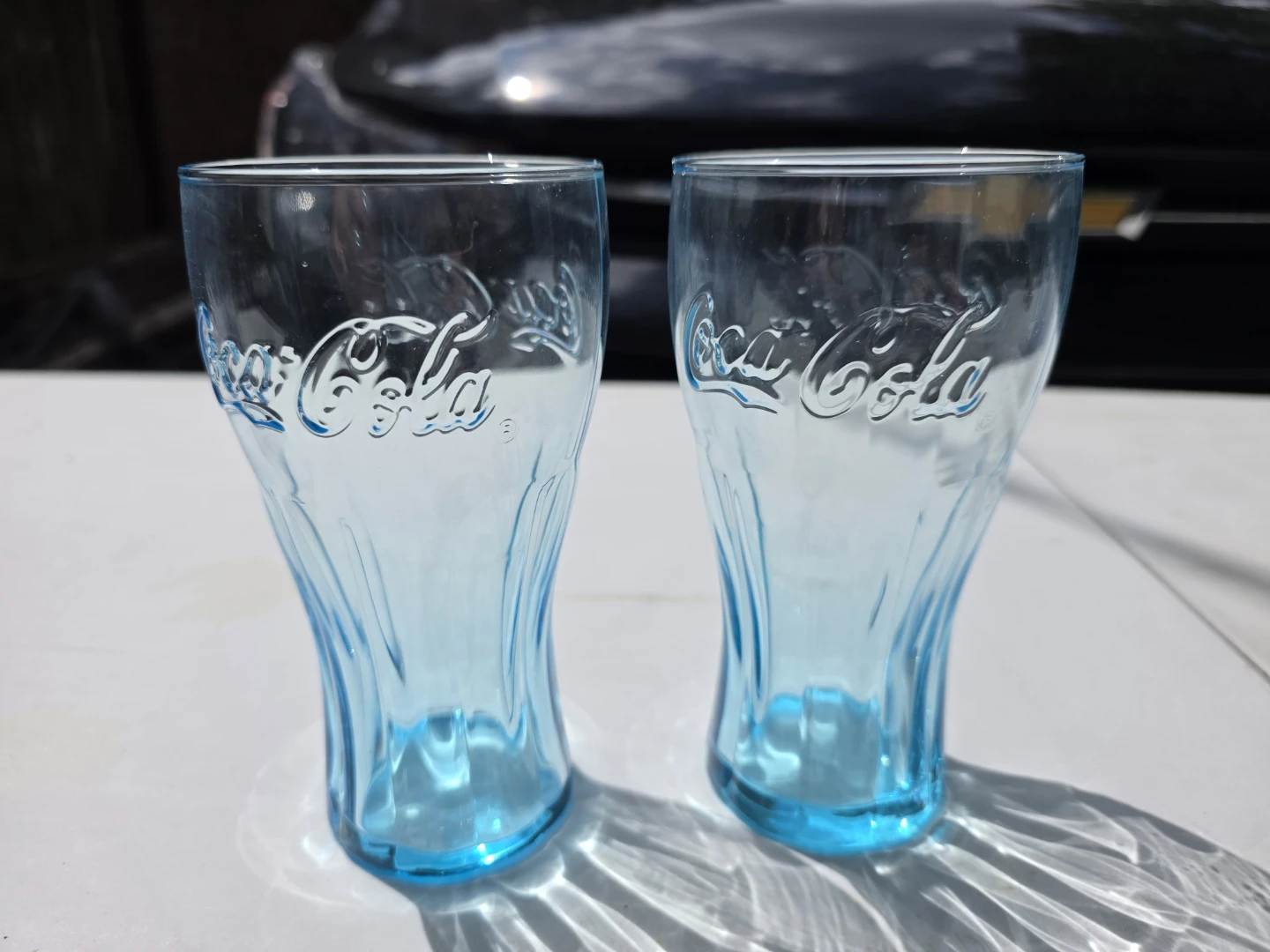 Set of 2 Blue Coca-Cola Glasses - photo 2