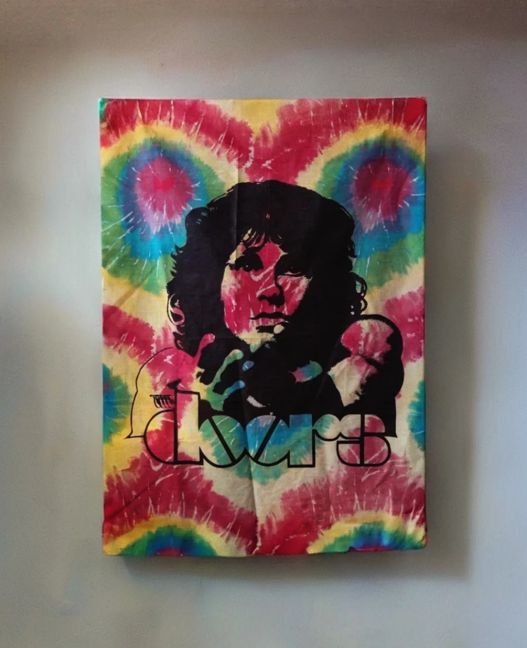 Vintage 1991 The Doors & Jim Morrison Tie-Dye Tapestry 45"× 34"