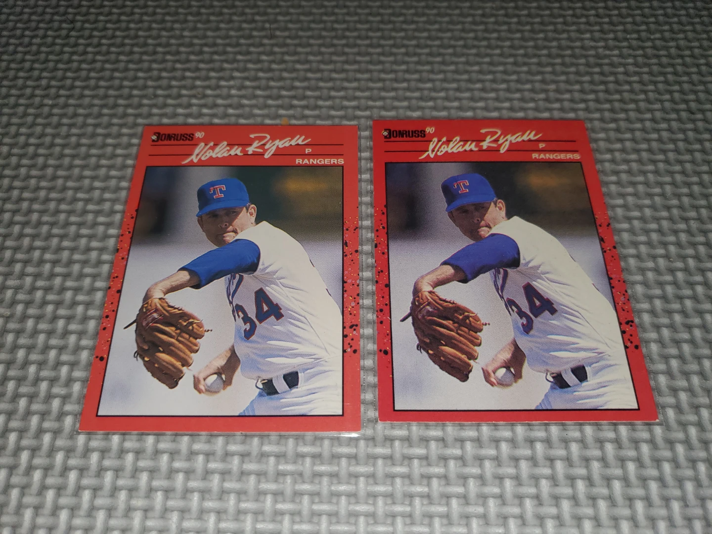 (Error Cards) 1990 Donruss Nolan Ryan Baseball