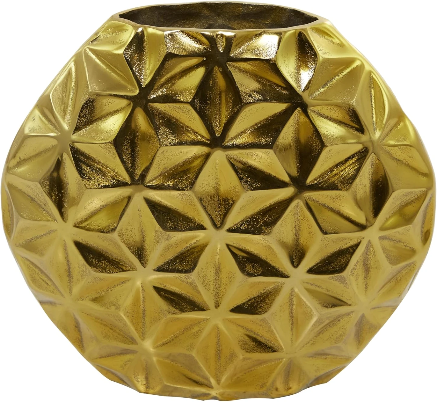 Gold Geometric Decorative Vase