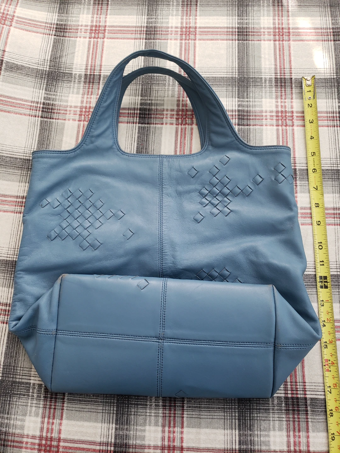 Bottega Veneta Blue Leather Intrecciato Tote Bag - photo 2