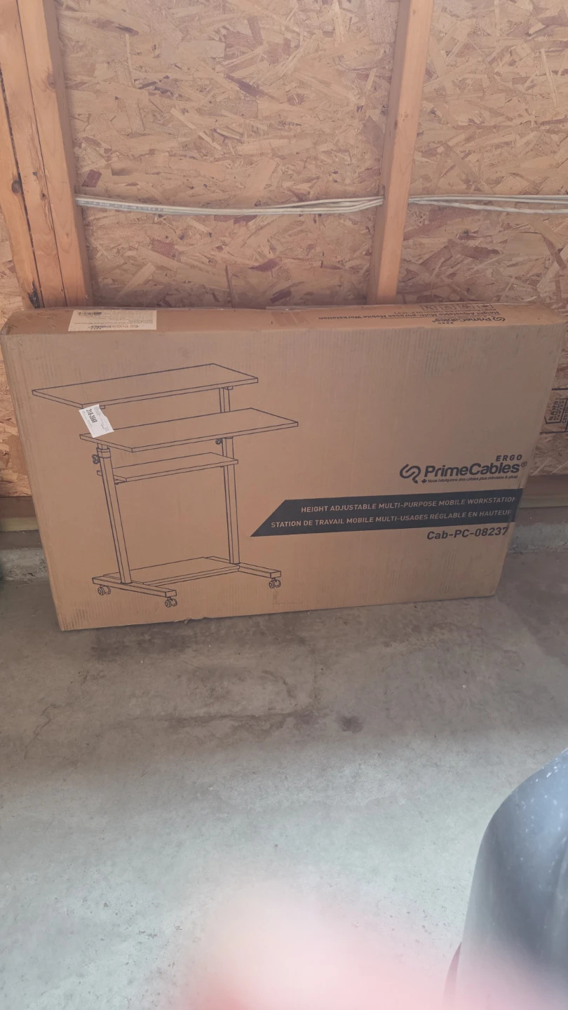PrimeCables Height Adjustable Multi-purpose Mobile Workstation