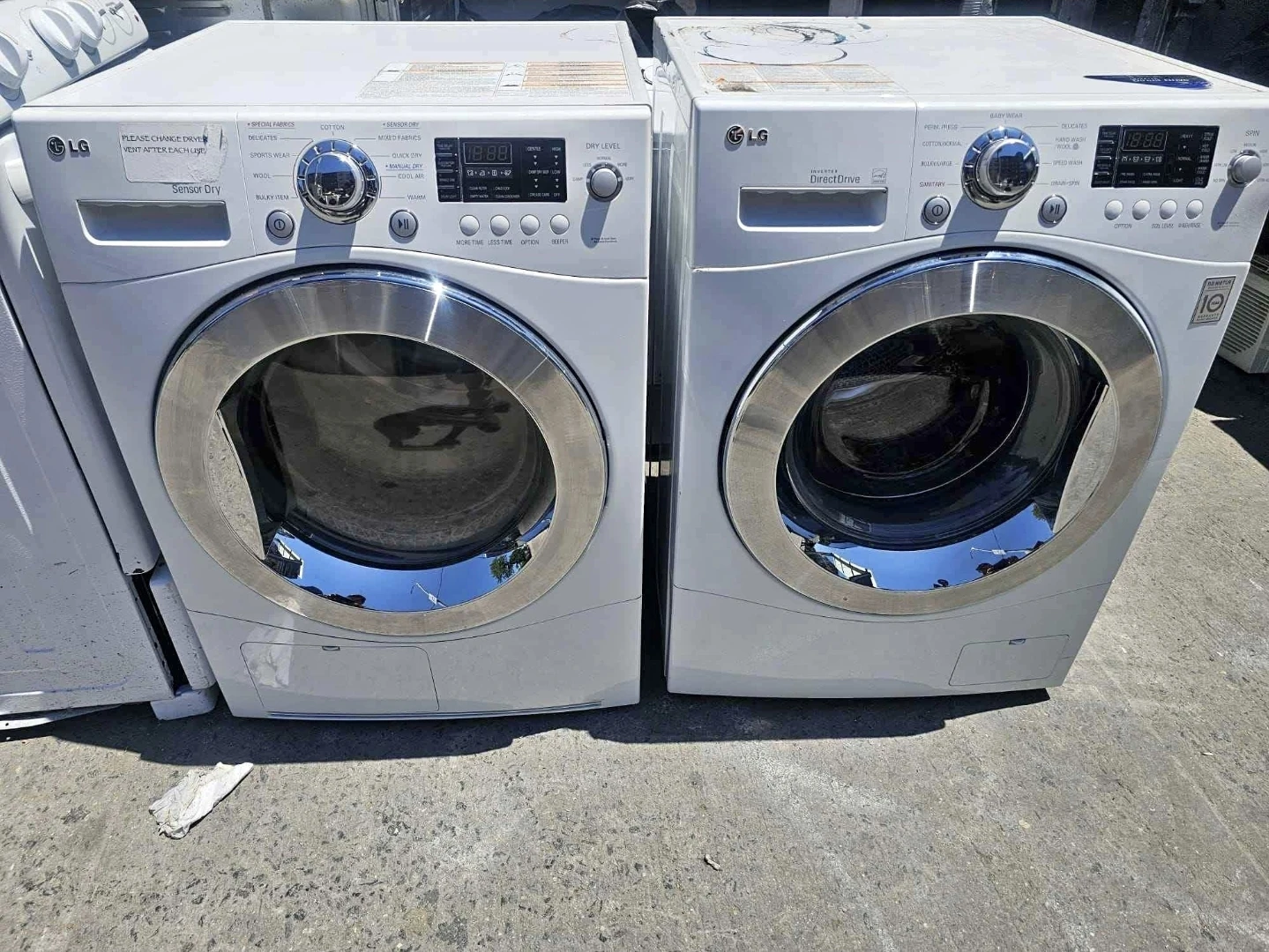 Lg 24in wide washer and electric dryer ventless set