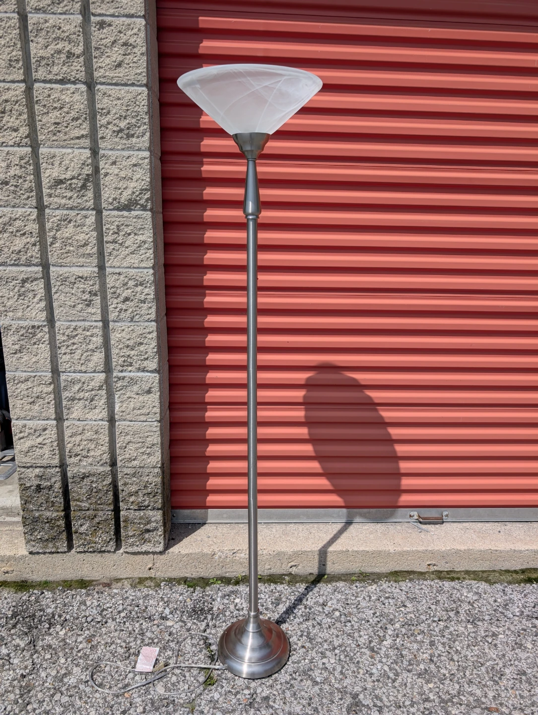 Frosted Glass Torchiere Floor Lamp - photo 3