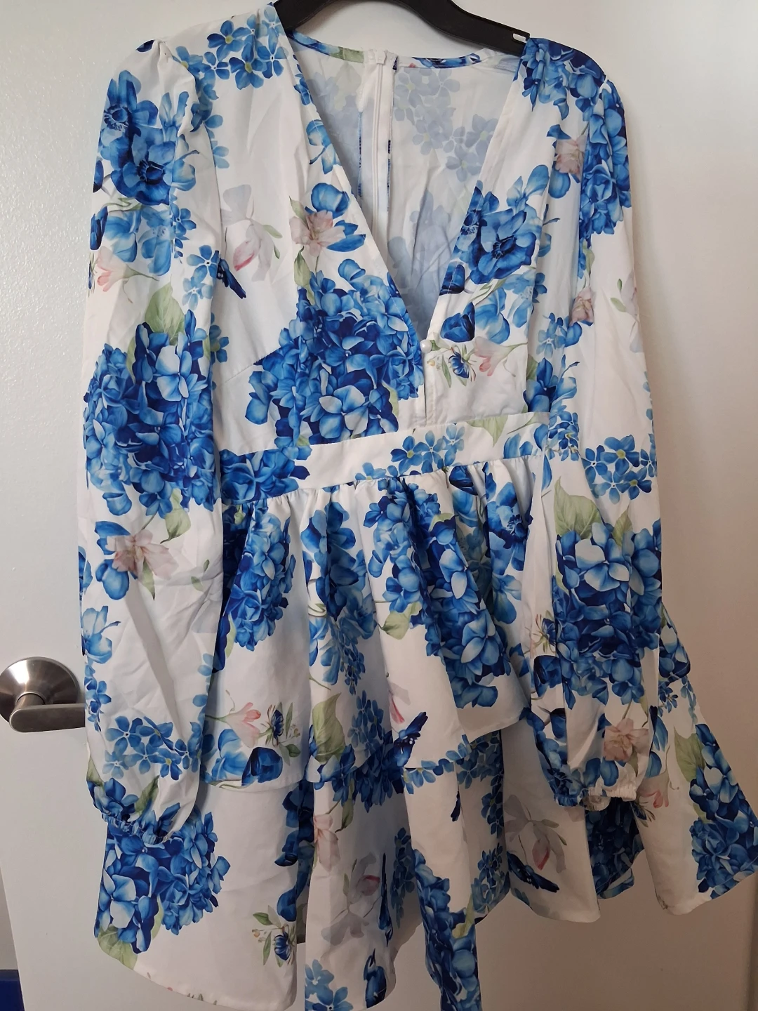Floral Print Dress with V-Neck