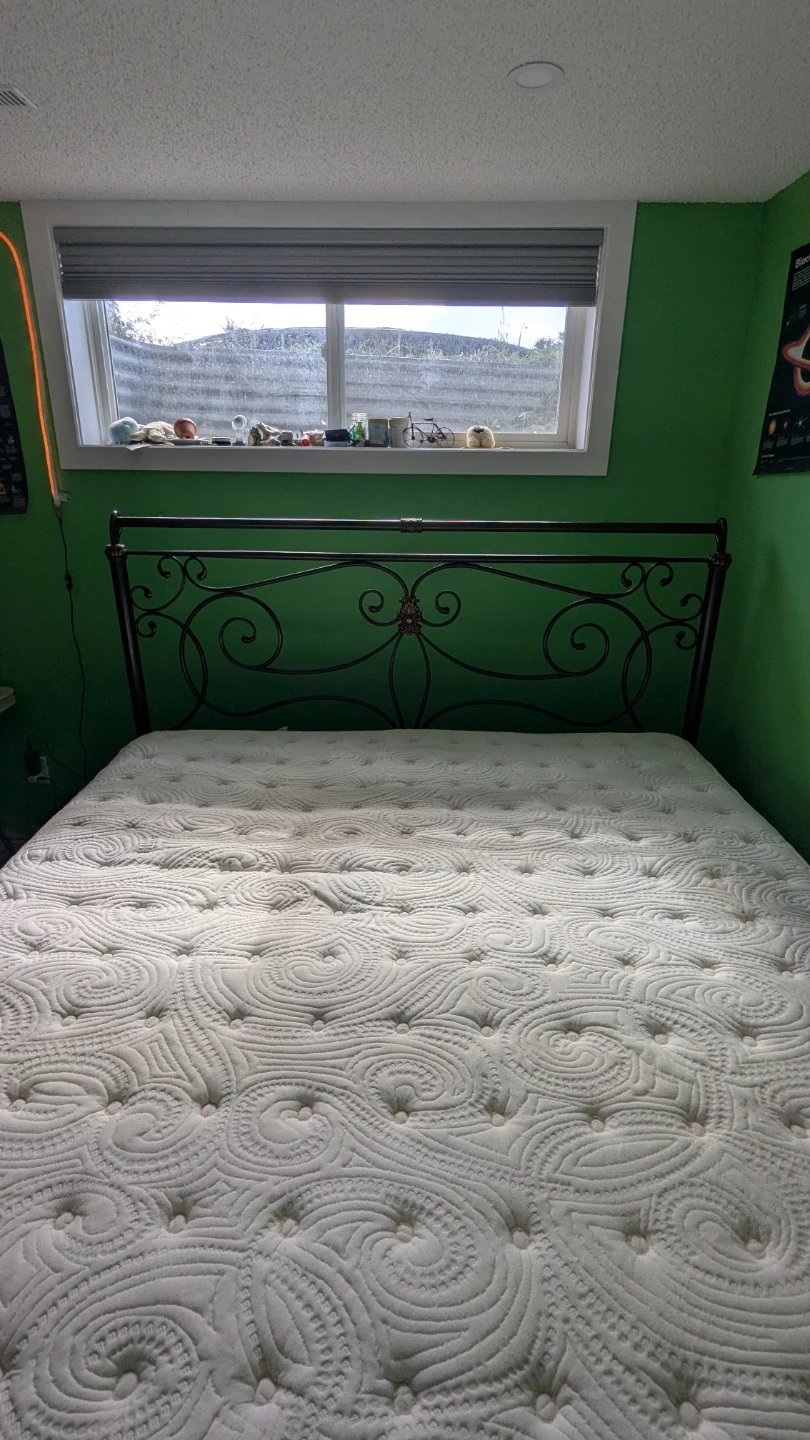 Metal king sized Bed Frame with Mattress