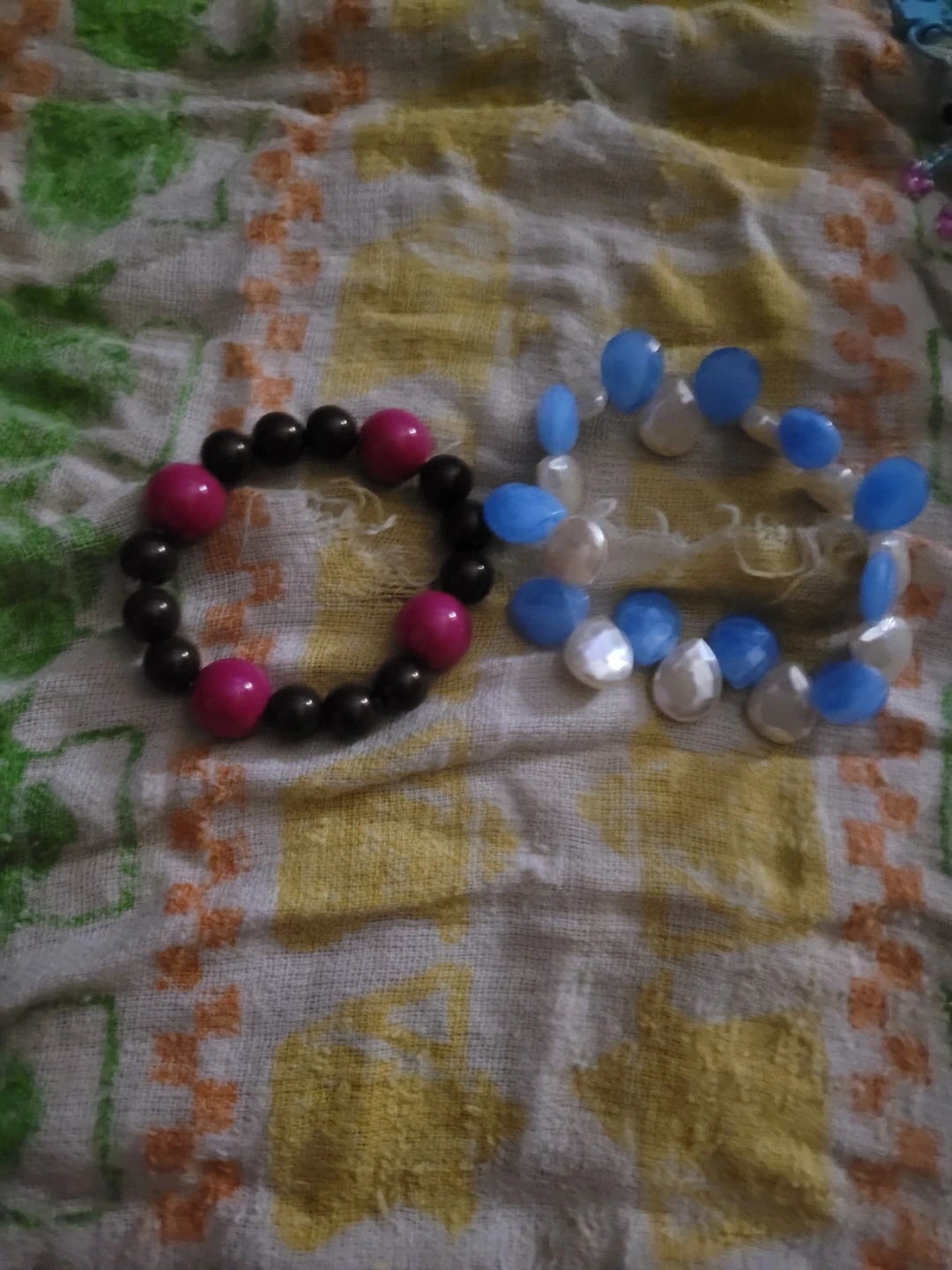 Two beaded bracelets