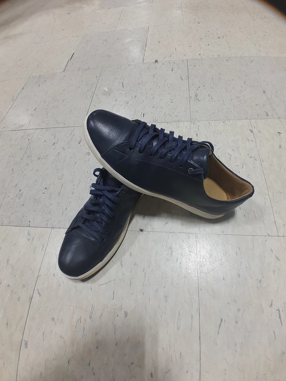 Cole Haan Navy Leather Sneakers - Size 10
