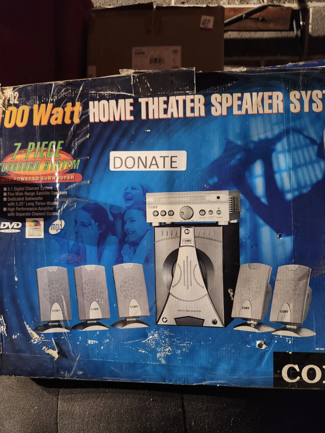 New COBY 100 Watt 7-Piece Home Theater Speaker System - photo 2