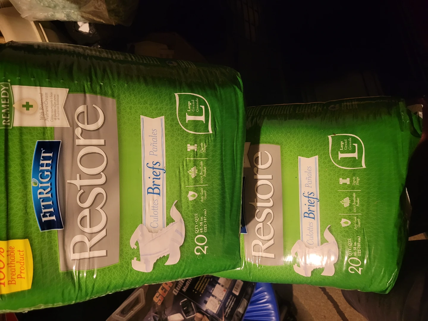 3 packs of FitRight Restore Adult Briefs - Large - photo 2