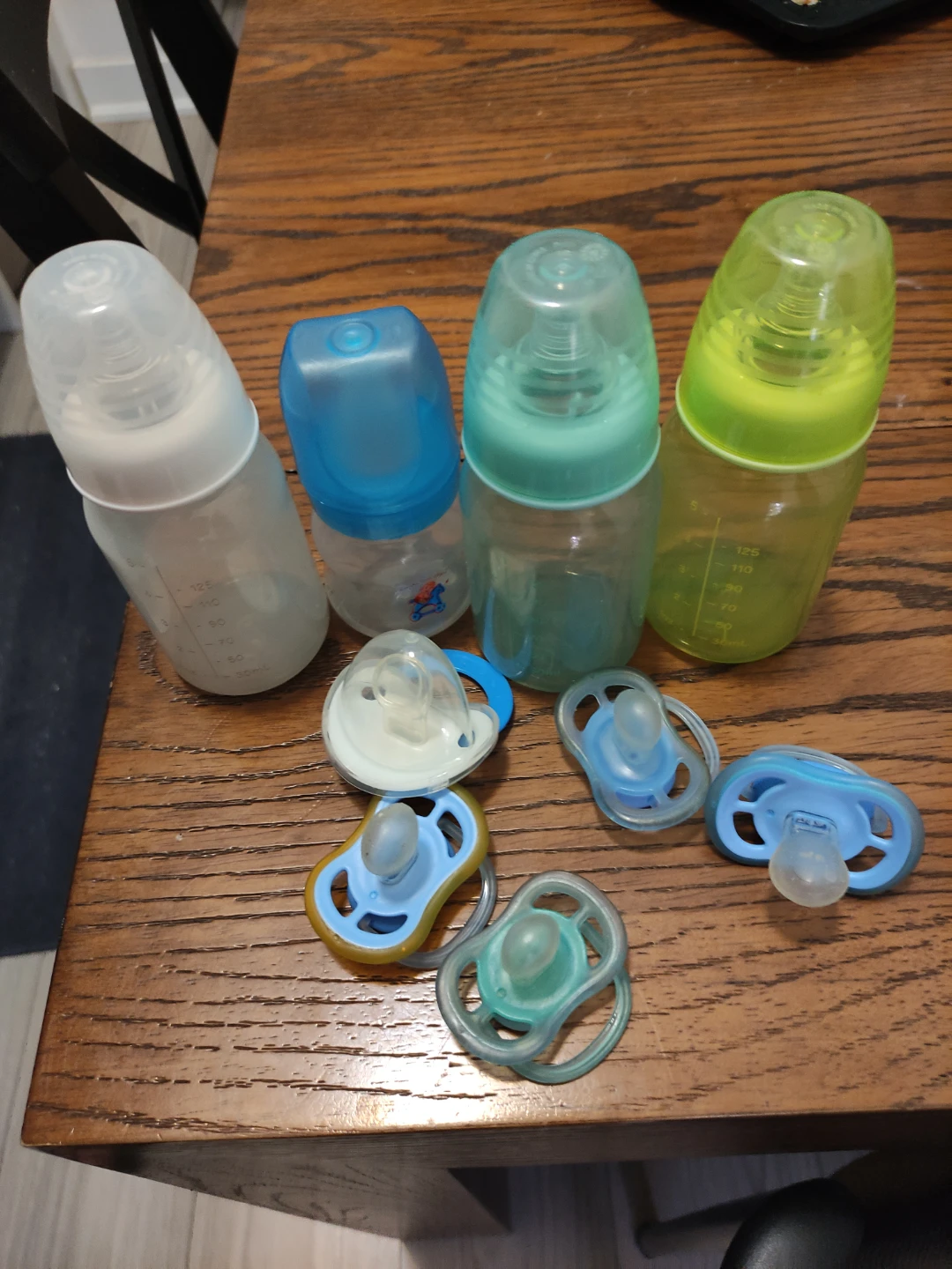 Baby Bottles and Pacifiers Set #free