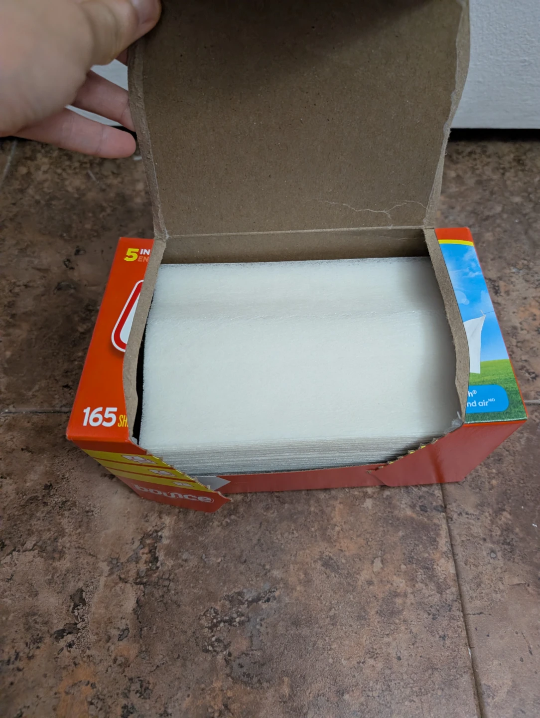 Partially used Bounce Dryer Sheets Outdoor Fresh Scent - photo 2