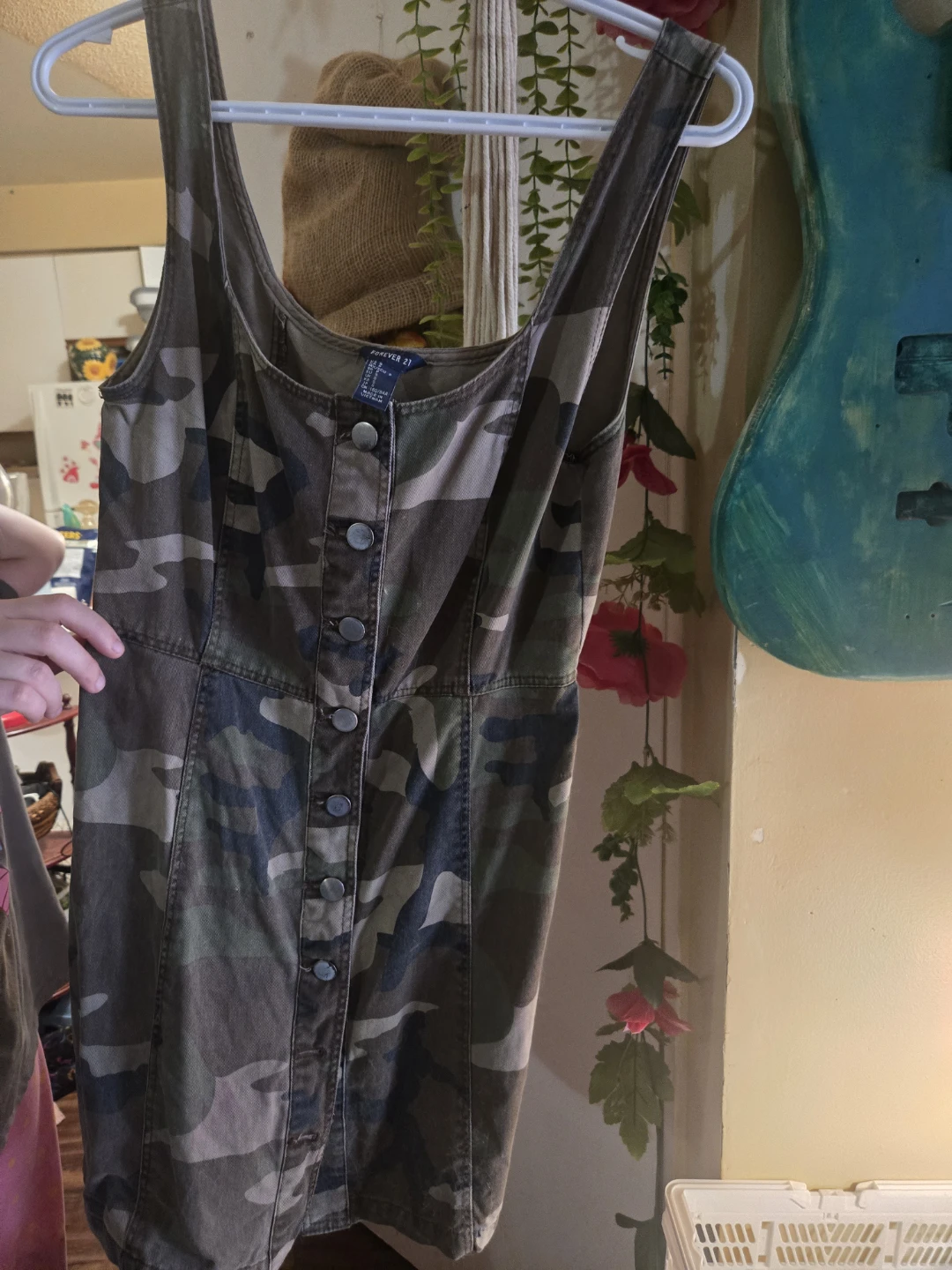 Forever 21 Camo Button-Front Dress