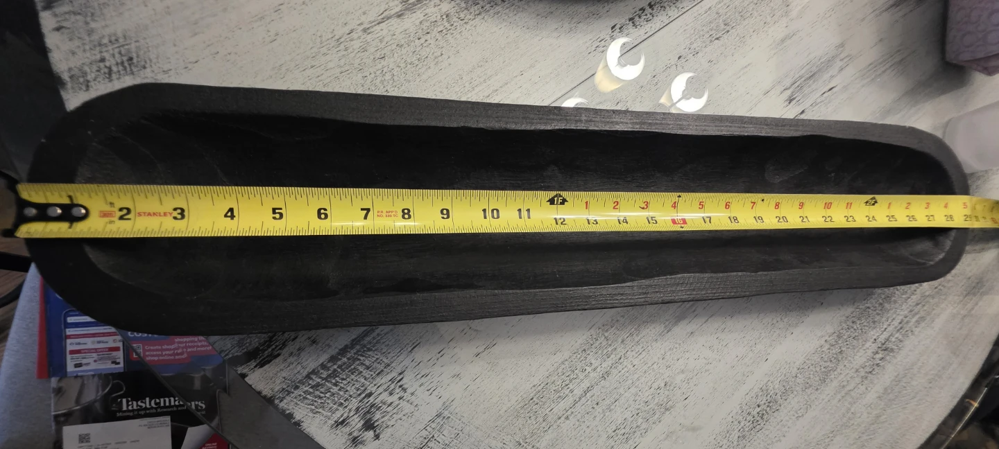 Black Wooden Dough Bowl - photo 2