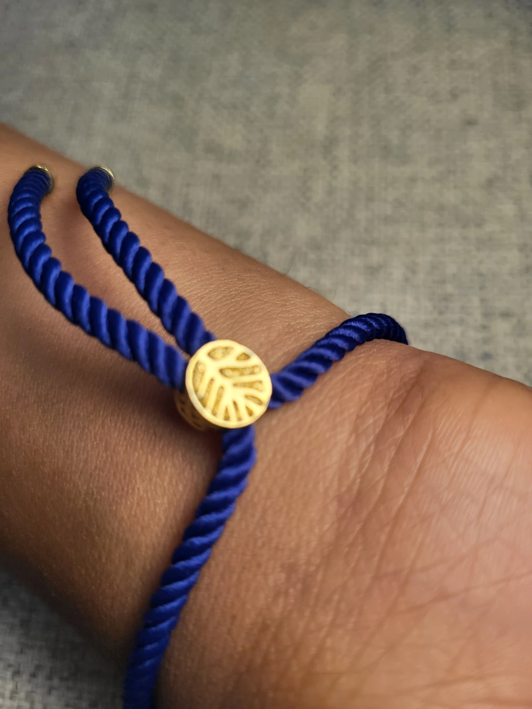 Blue Cord Bracelet with Tree of Life Charm - photo 4