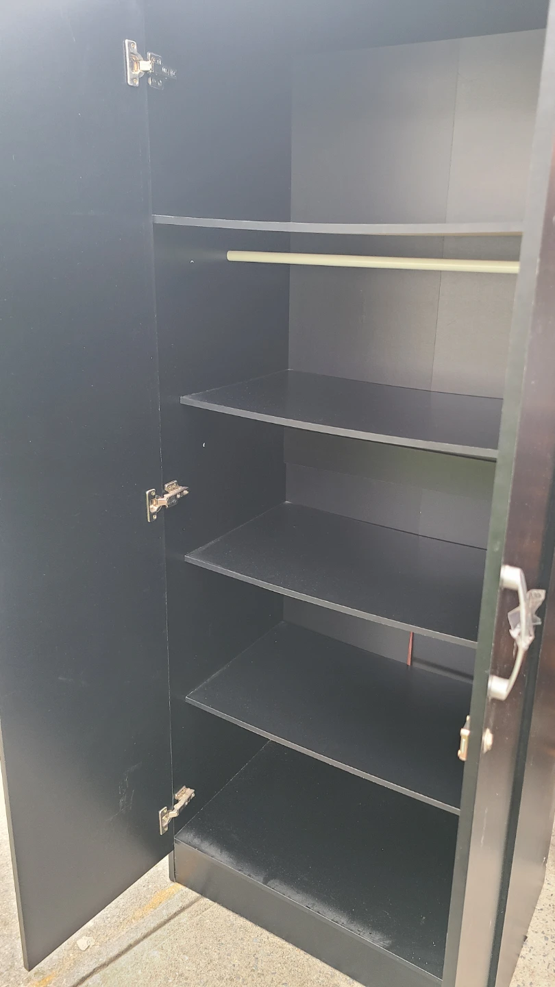 Black Storage Cabinet with Double Doors - photo 5