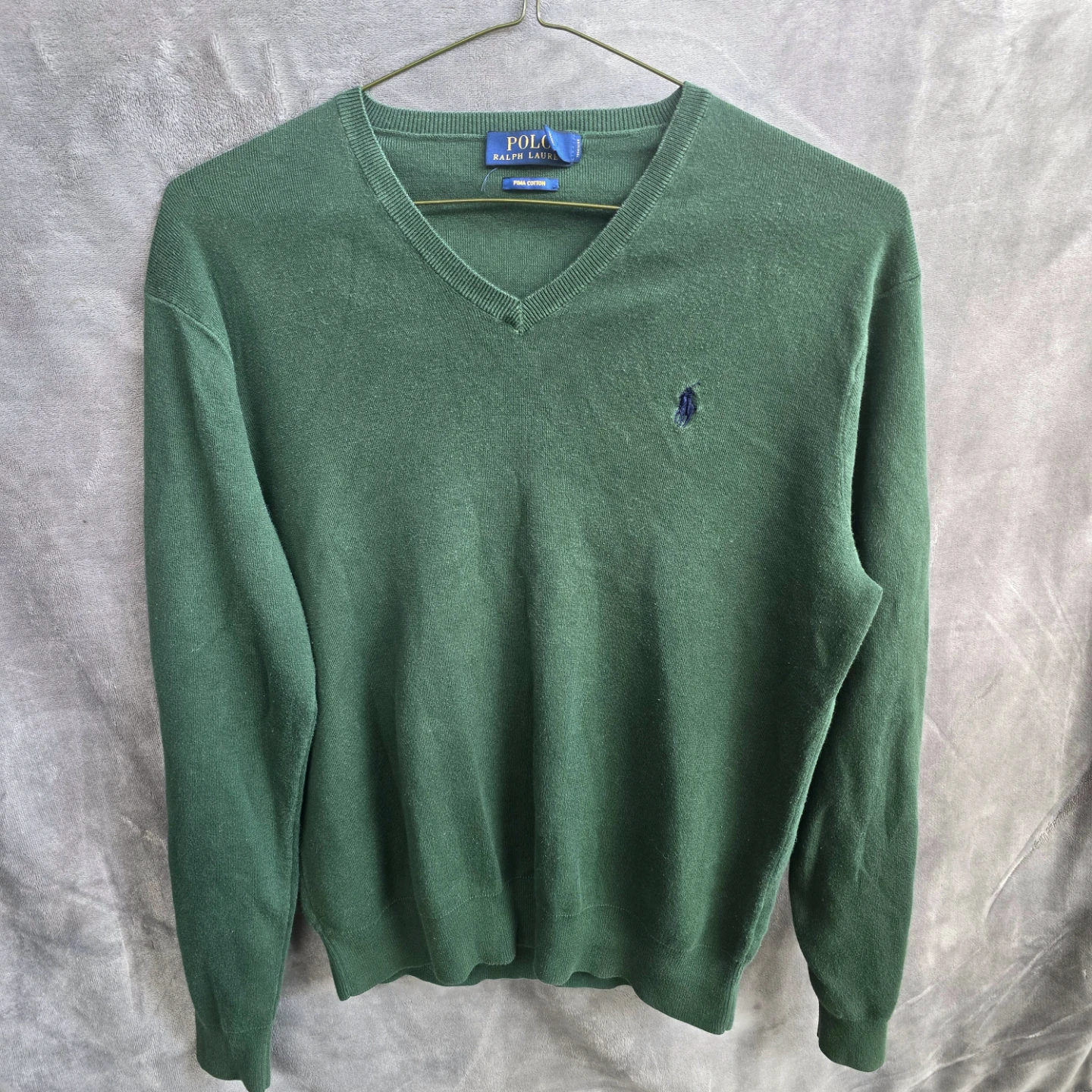 Polo Ralph Lauren Men's Green V-Neck Sweater