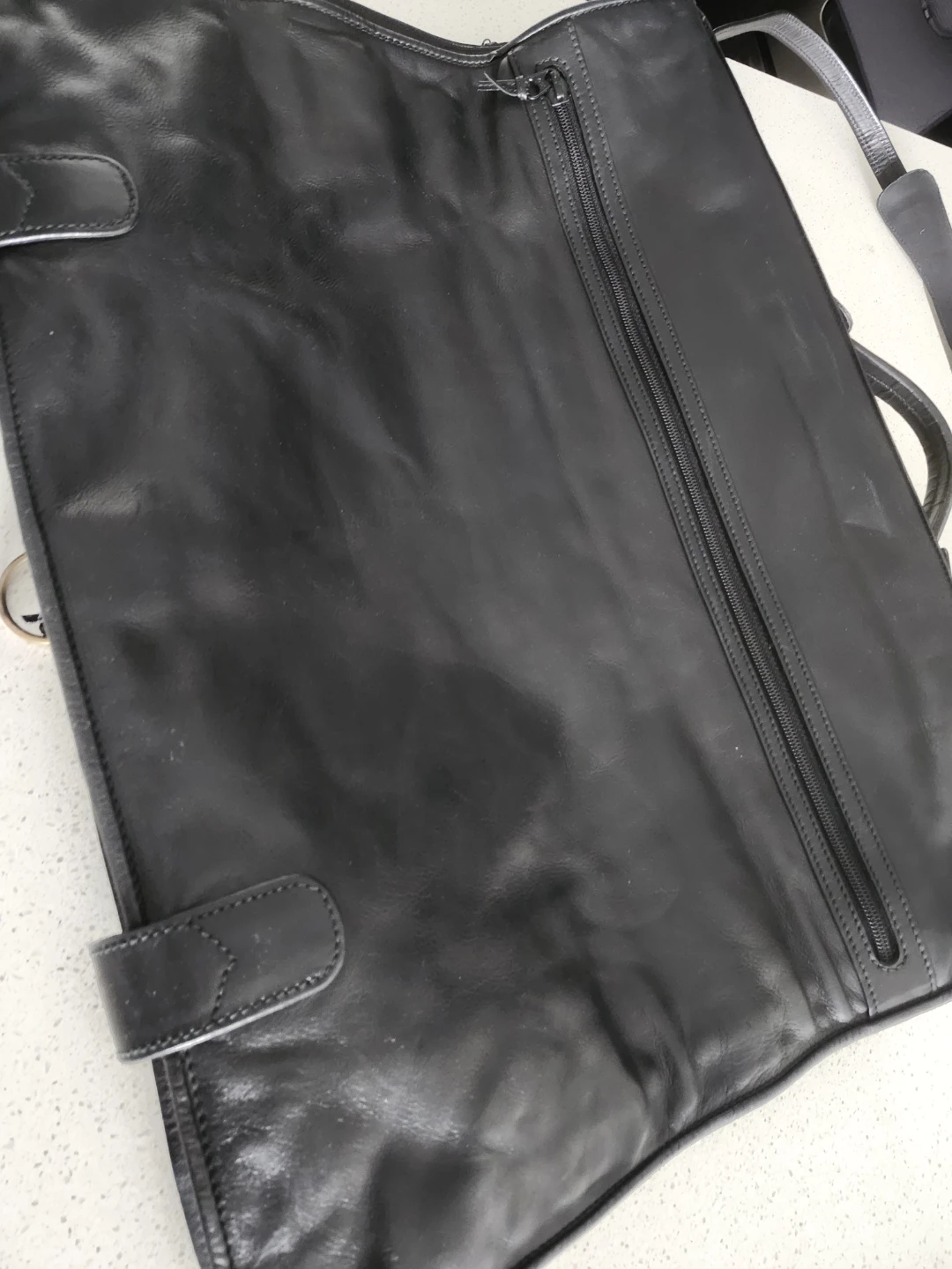 Excelsior Gallery Vera Pelle Black Leather Garment Bag - photo 2