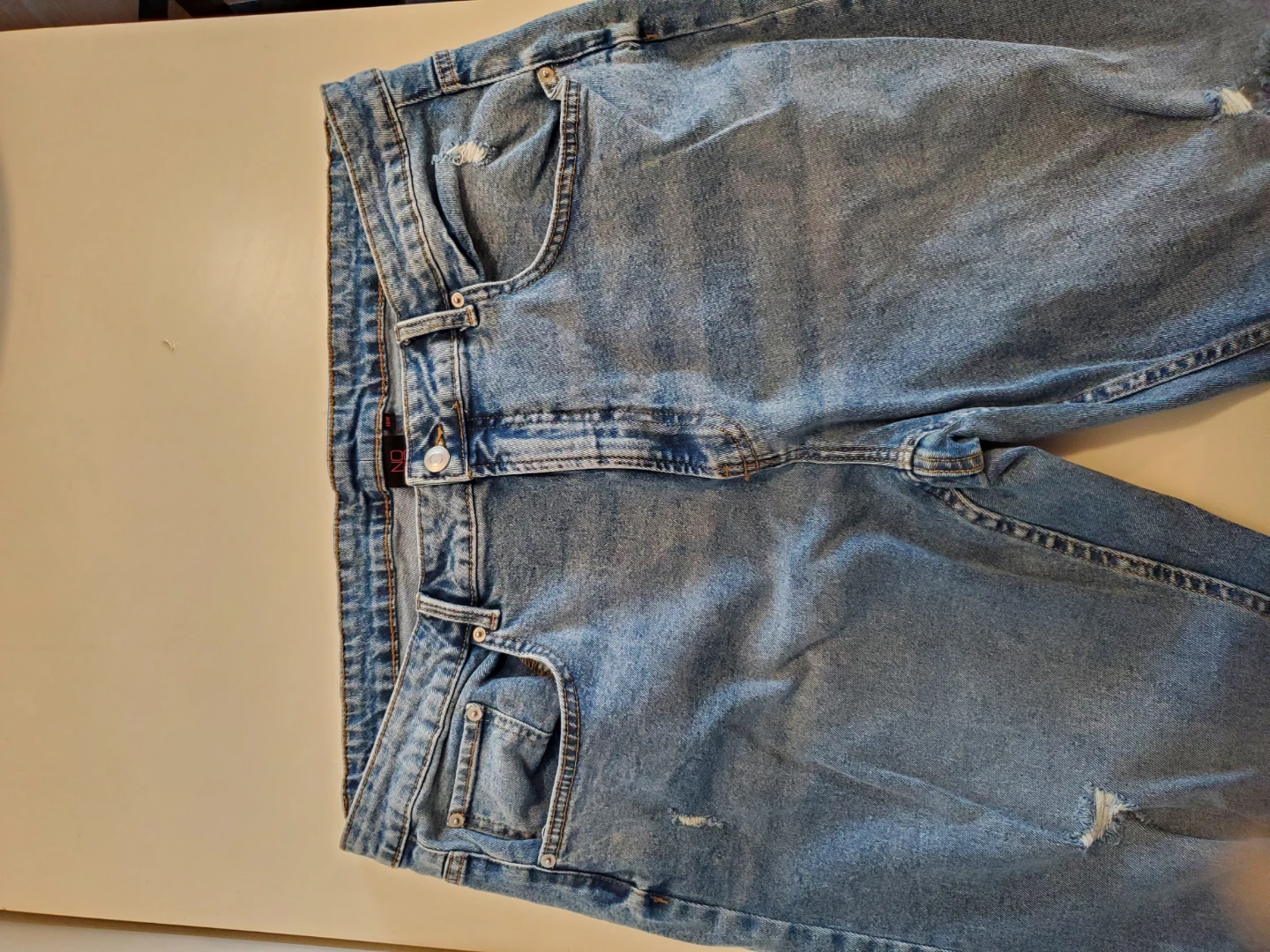 Plus Size NOBO Lightly Distressed Light Wash Jeans