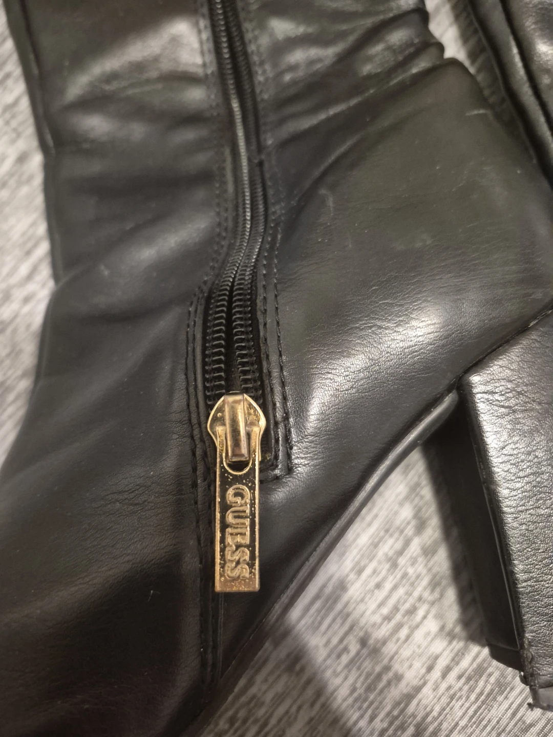 Black Guess Knee-High Boots with Logo Detail - photo 2