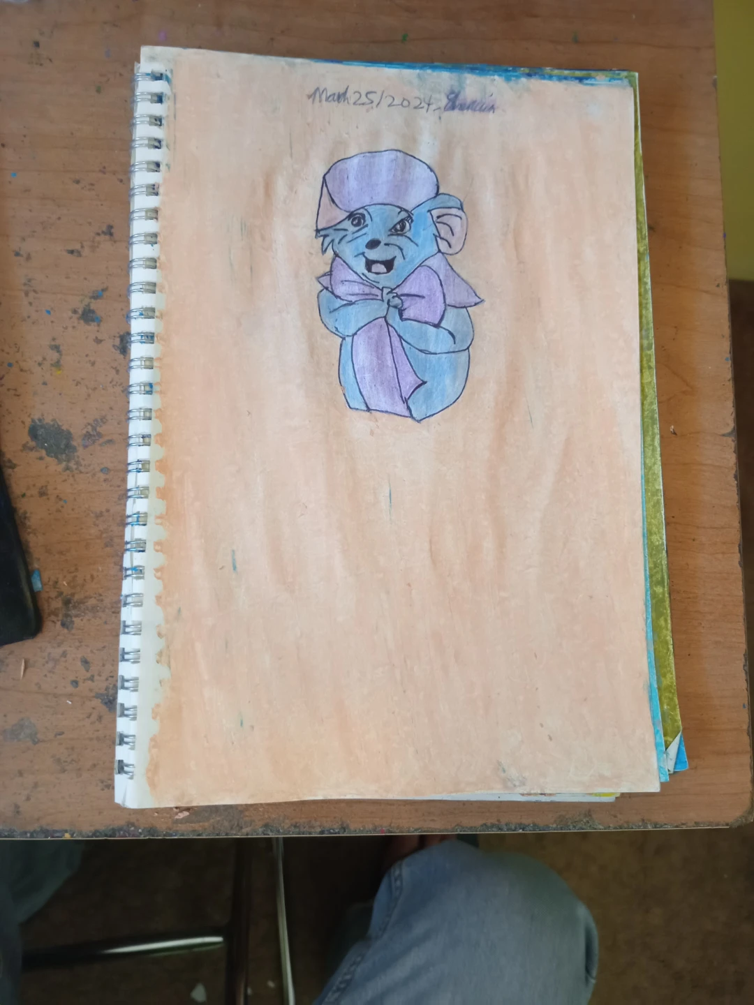 PURPLE-BLUE RAT DRAWING BY CUSTOM ARTIST SHERWIN - photo 2