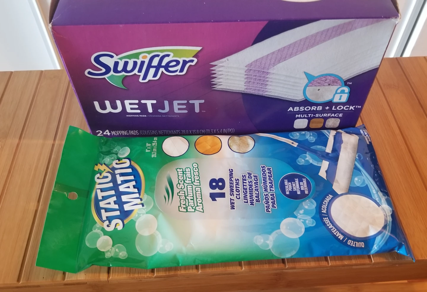Swiffer Mopping Pads (DRY) & Static Matic Wet Sweeping Cloths