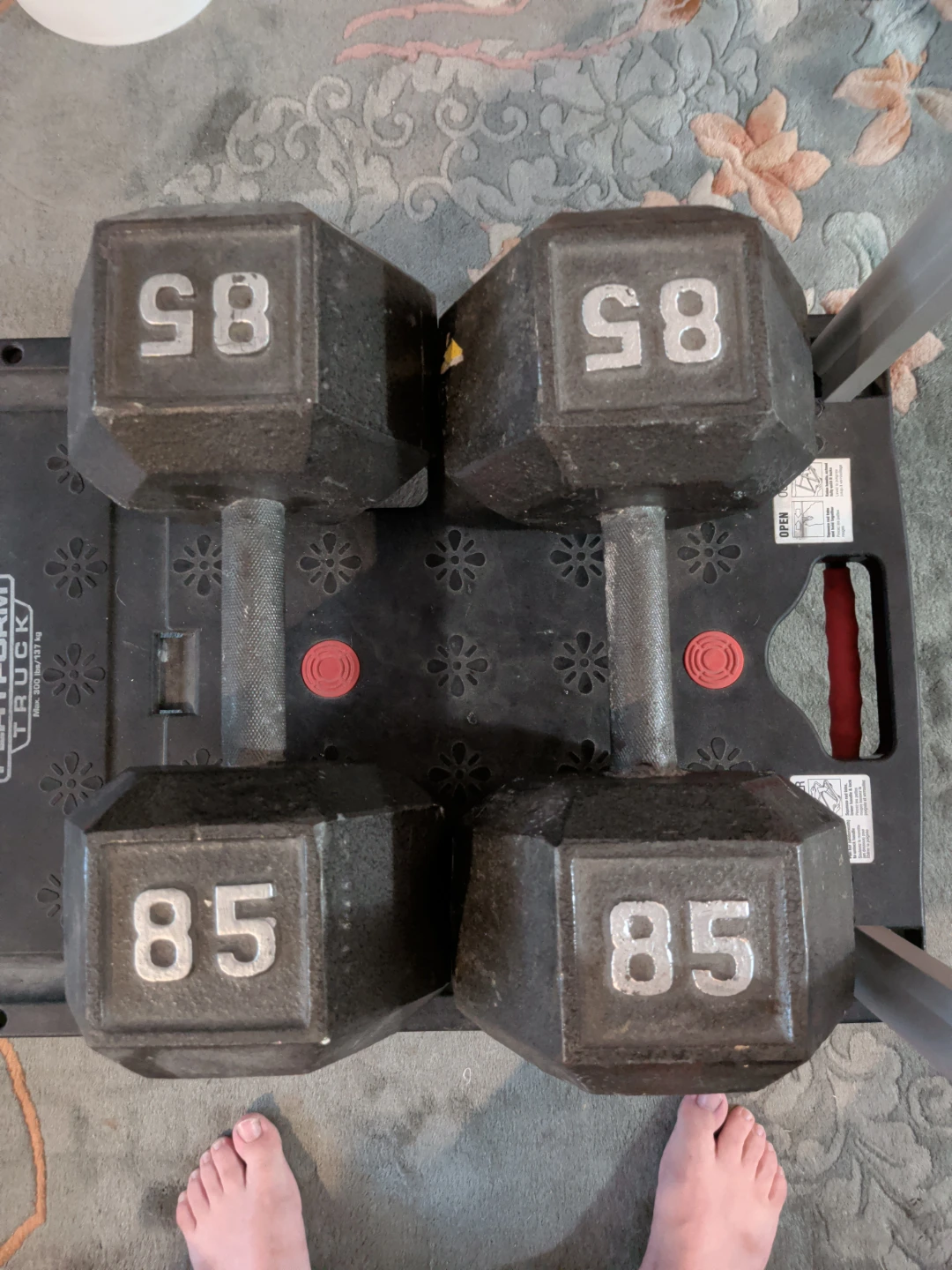 Set of 2 x 85 lb Dumbbells