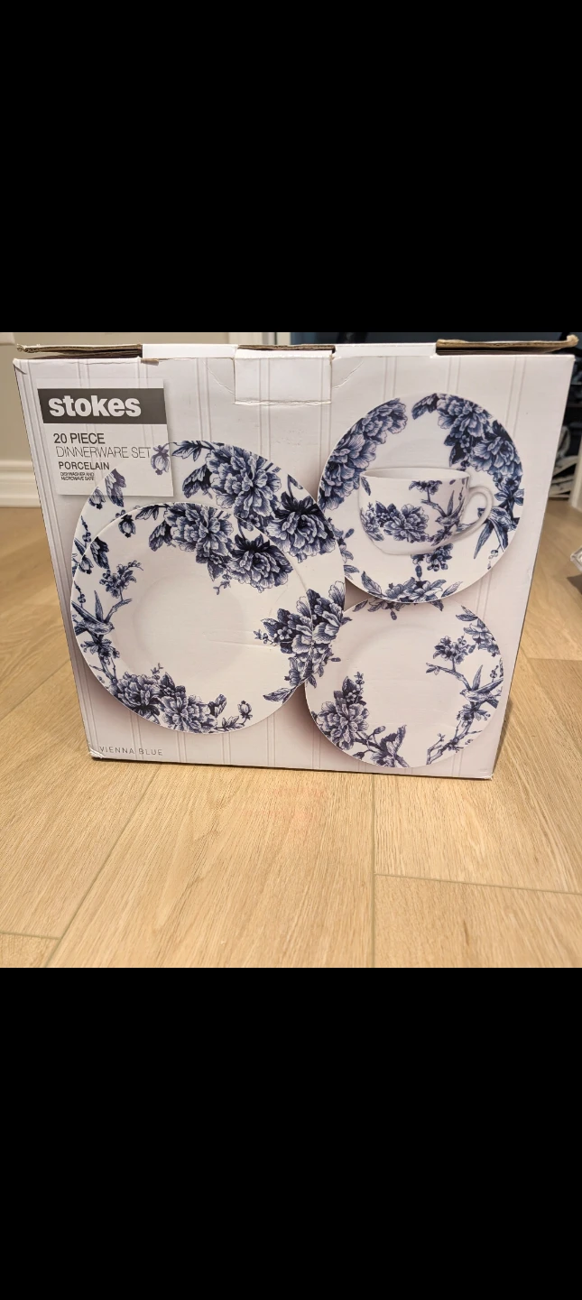 Stokes 20 Piece Dinnerware Set - Vienna Blue Porcelain - photo 3