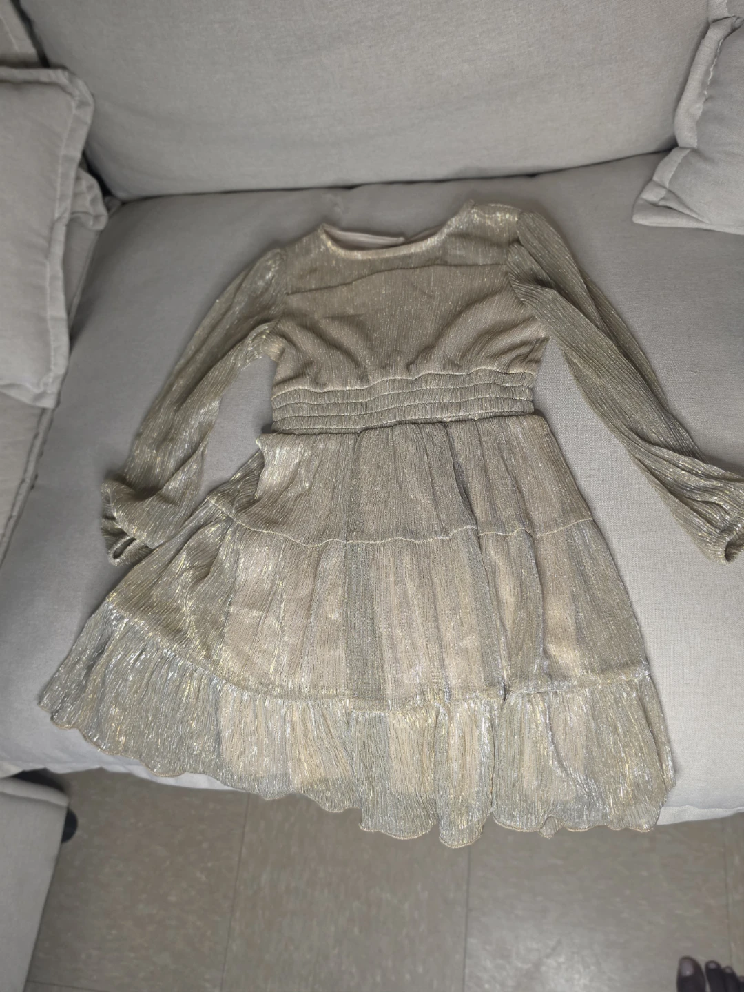 Girls' Gold Shimmer Dress - photo 2