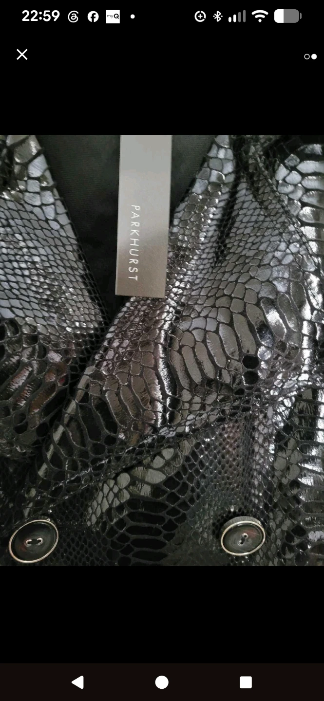 Parkhurst Snake Print Trench Jacket sz m - photo 2