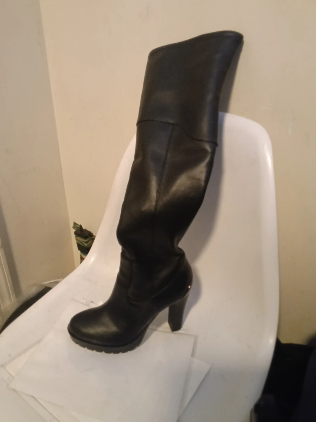 Black Guess Heeled Platform Boots - photo 5