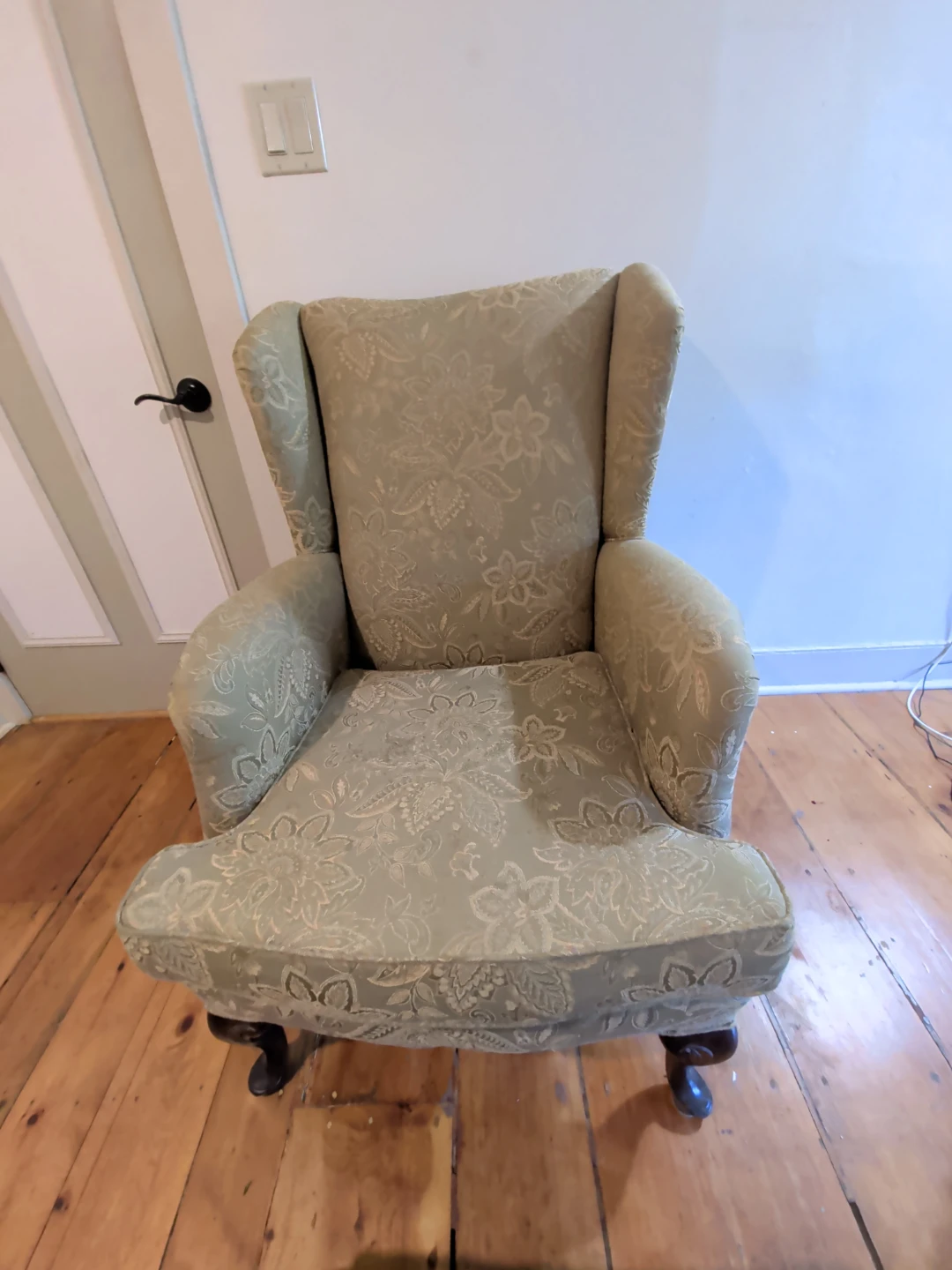 Wingback Chair and Ottoman Set - photo 3