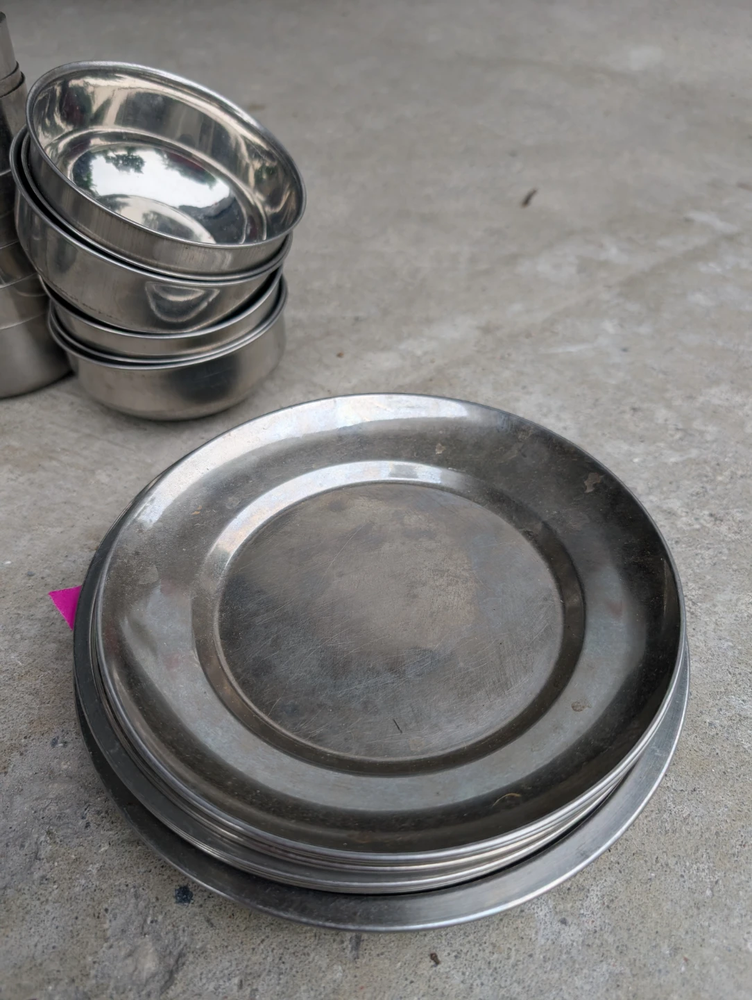 Stainless Steel Bowls and Plates Set $50 pieces