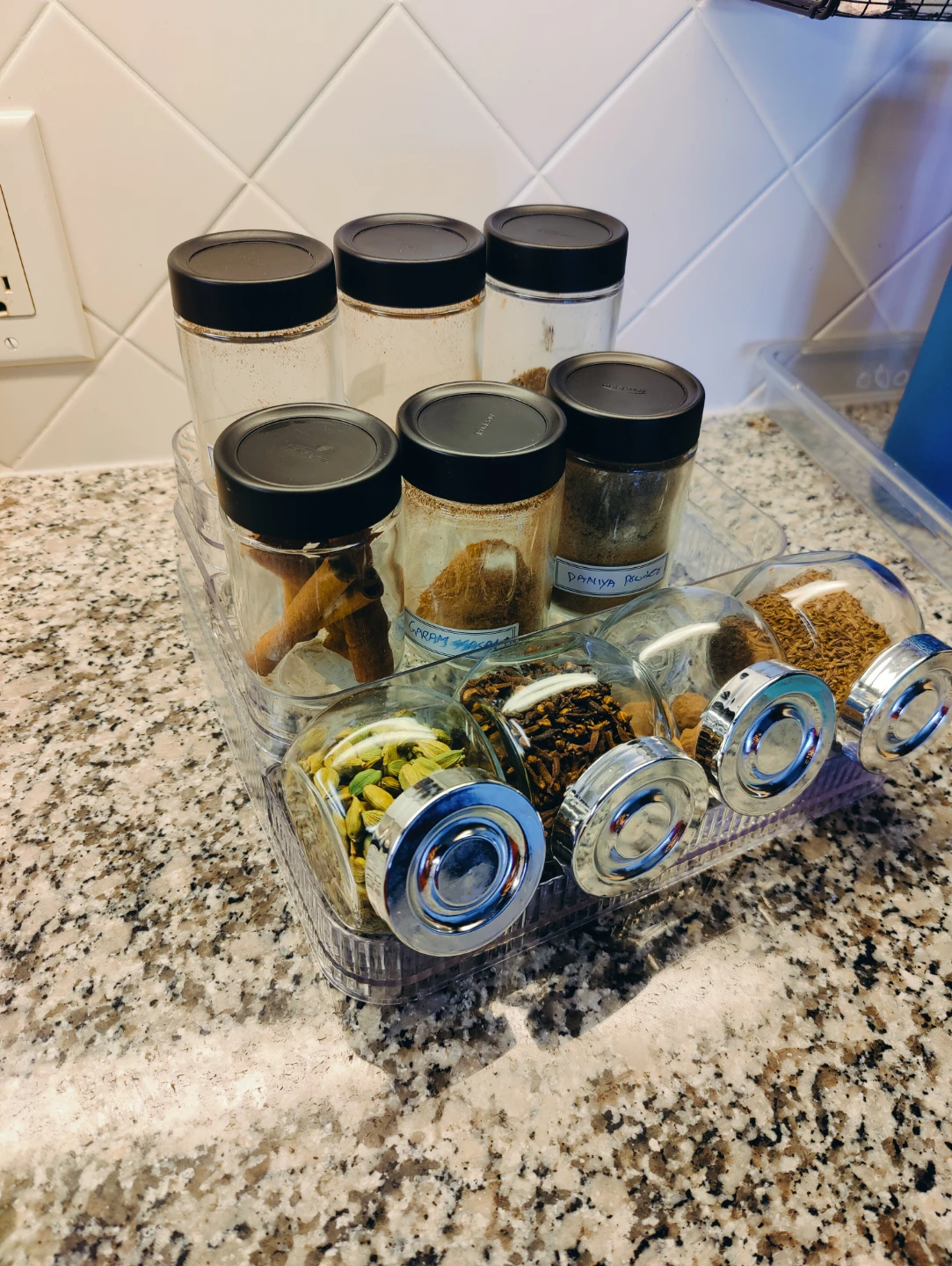 Spice Jar Set with Organizer Tray