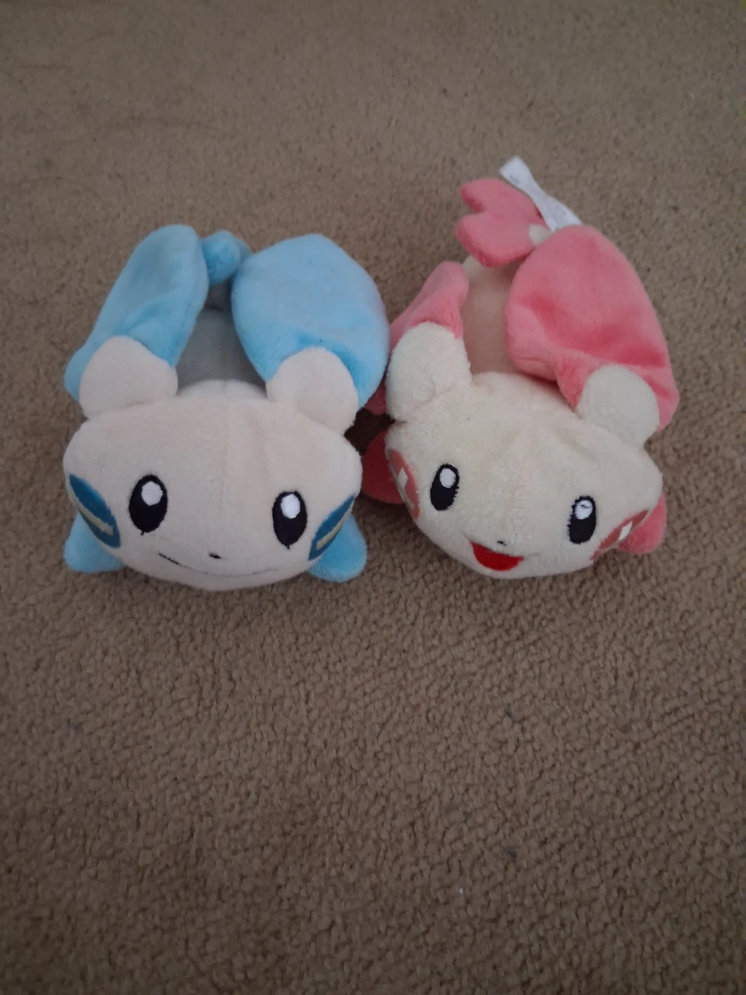 Minun and Plusle plushies from 2004