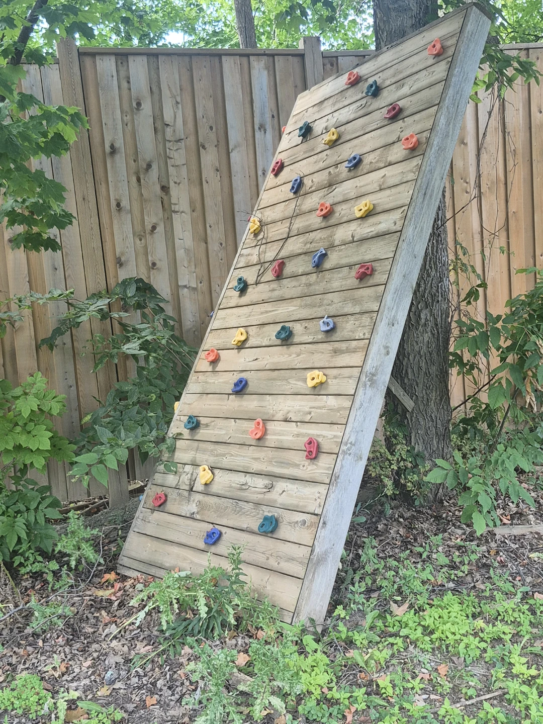 Wooden Rock climbing wall